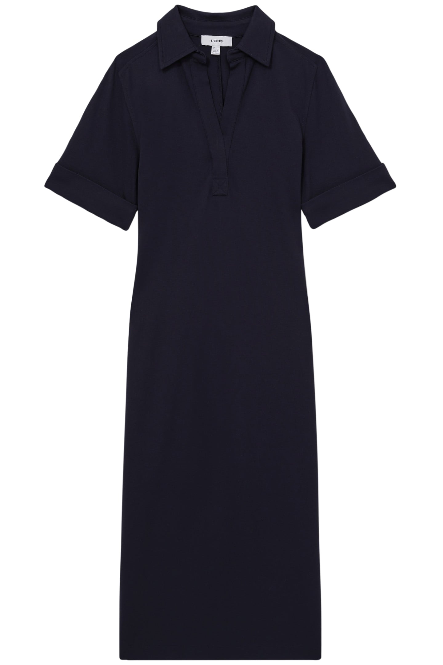 JERSEY COLLARED BODYCON DRESS NAVY 3
