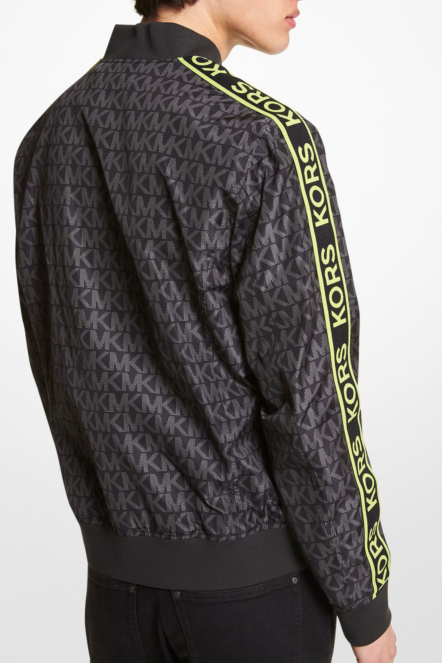 LOGO TAPE BOMBER BLACK 2