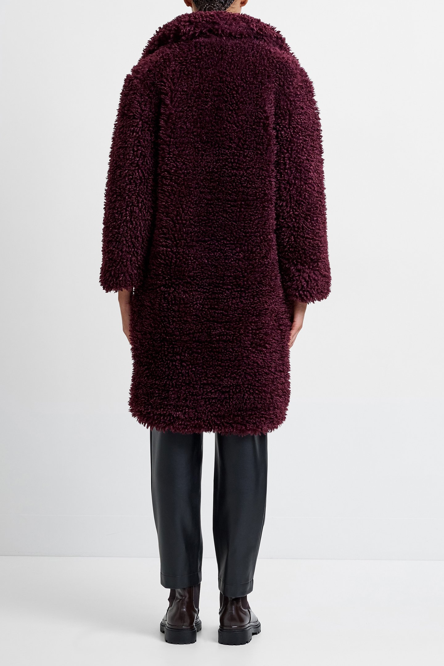 BOUCLE PEAK L BURGUNDY RED 2