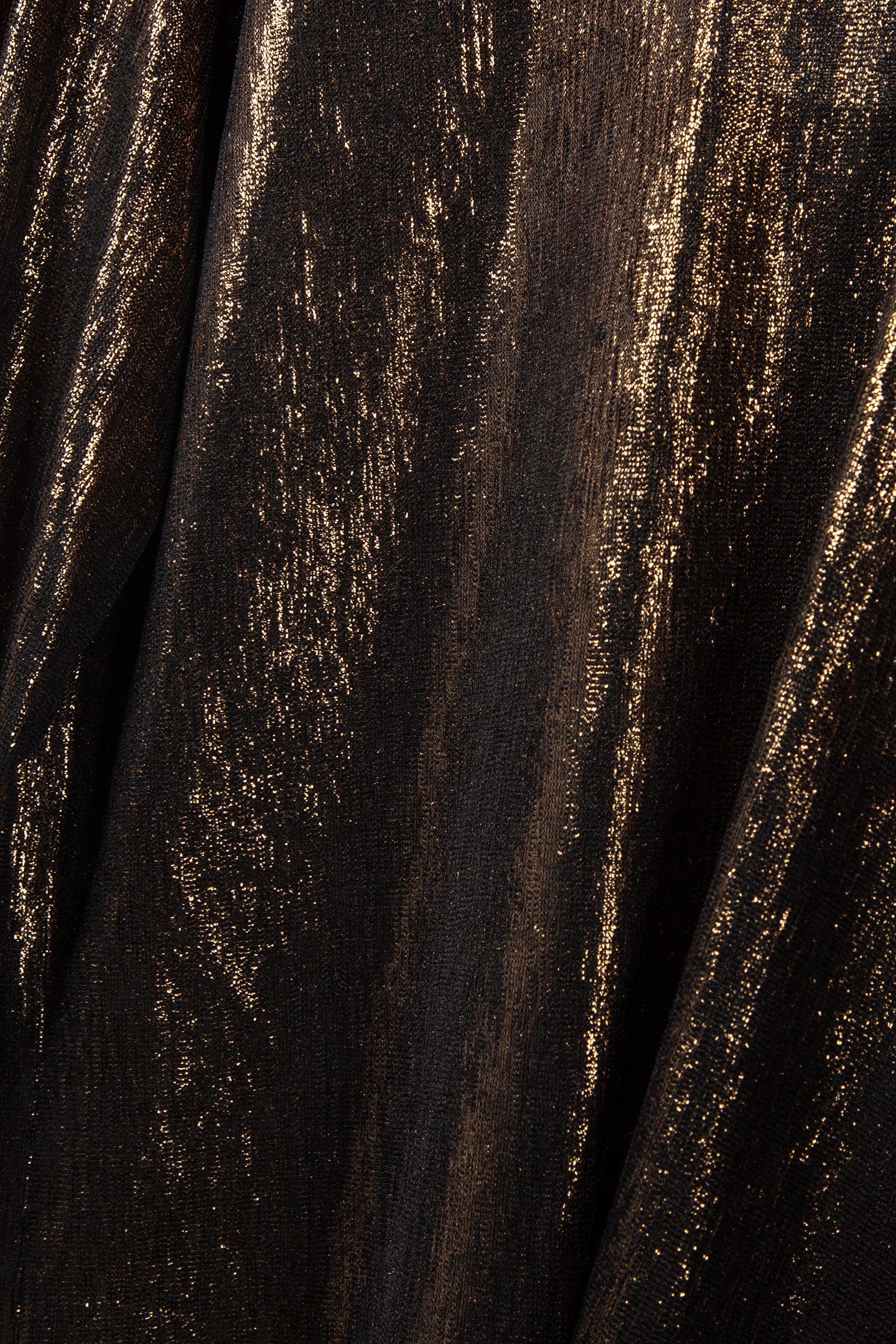 MABEL - CHOCOLATE LAMÉ KNIT T-SHIRT, REVERSIBLE FRONT/BACK 6