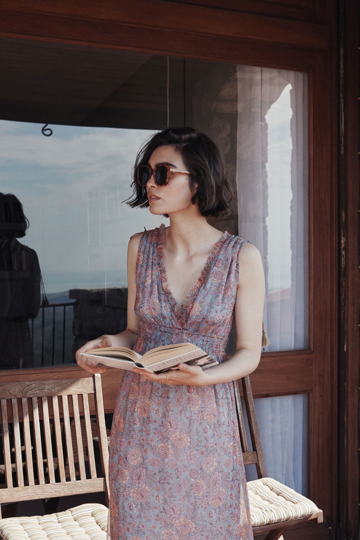 DRESS PLUMISKA BLUE GARDEN FLOWERS 3