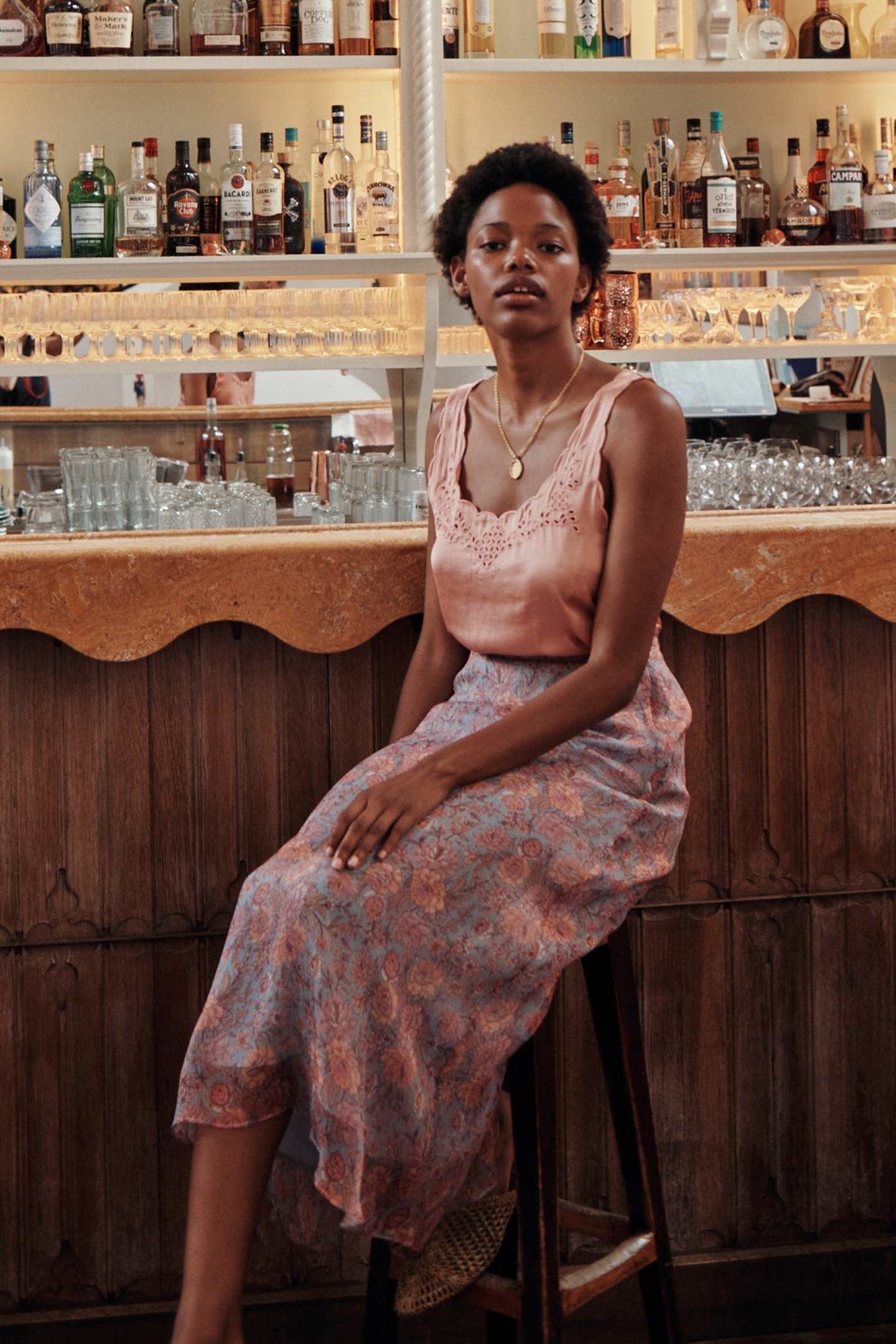 SKIRT ISABELLA BLUE GARDEN FLOWERS 2