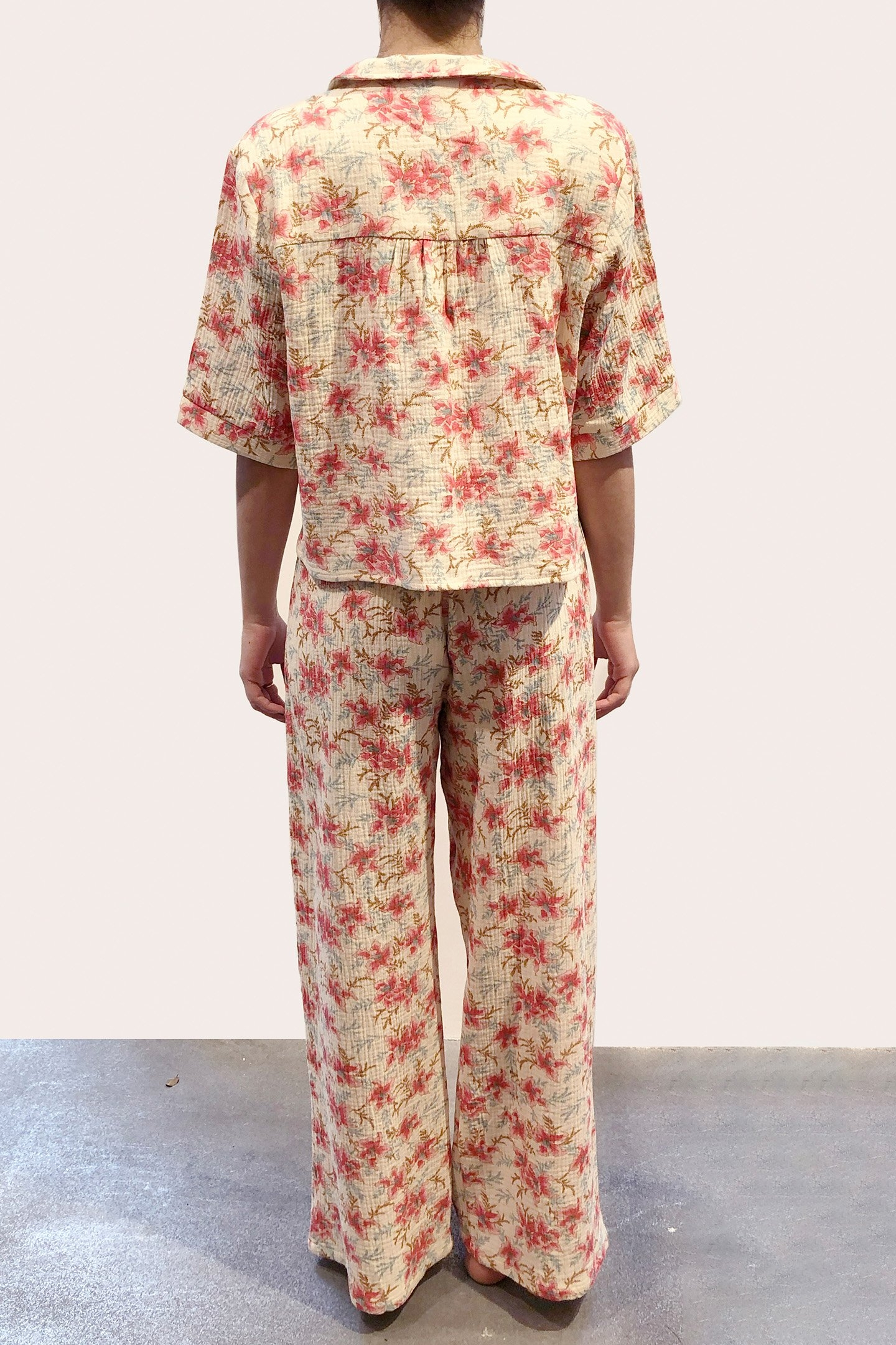 PAJAMAS PANTS MELICIA RASPBERRY FLOWERS 2