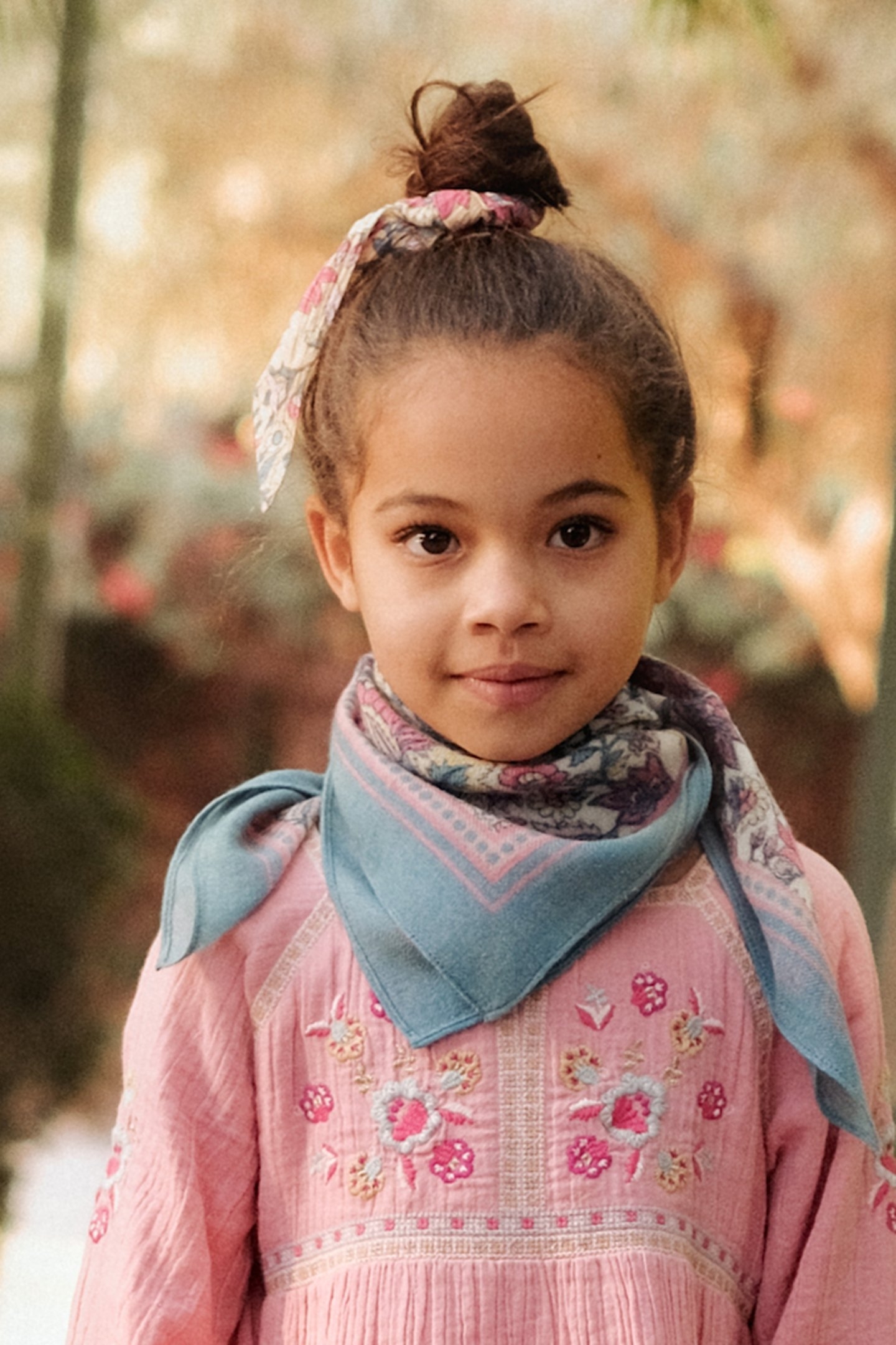 WOVEN SCARF CAPUCINE (60X60) BUTTER FLOWER GUEDRA 6