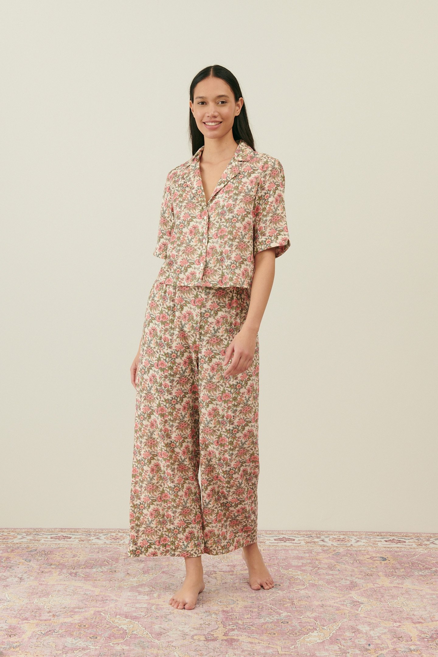 PAJAMAS PANTS MELYCIA IVORY ENCH FIELDS 1