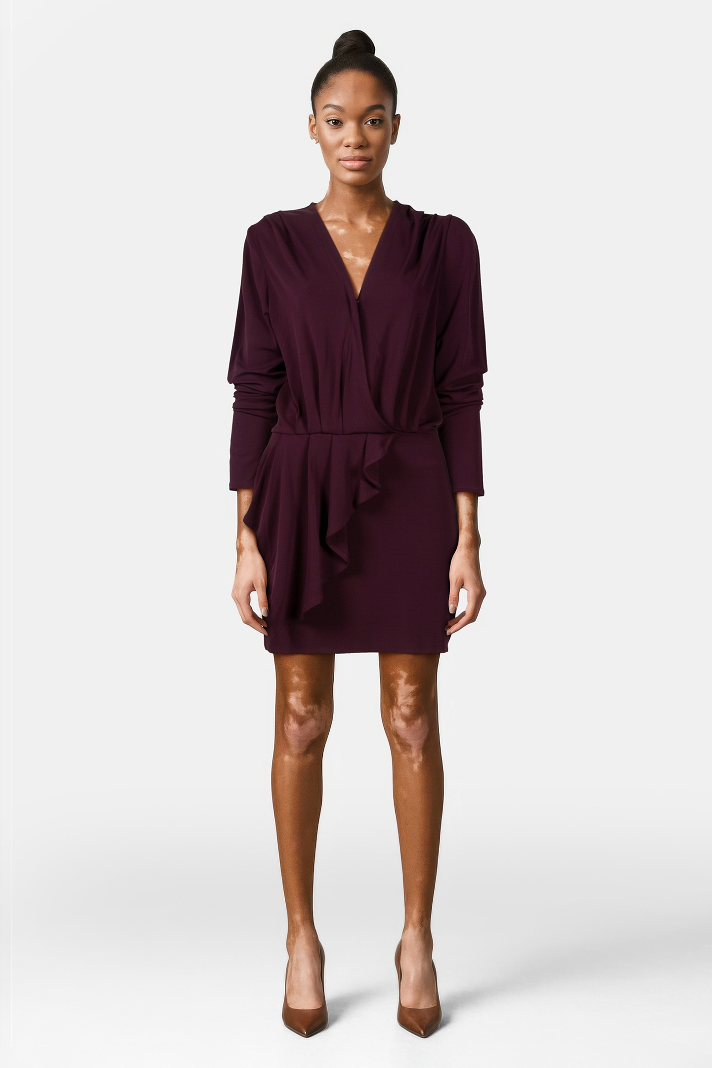 PANOUA DRESS BERRY/BORDEAUX 1