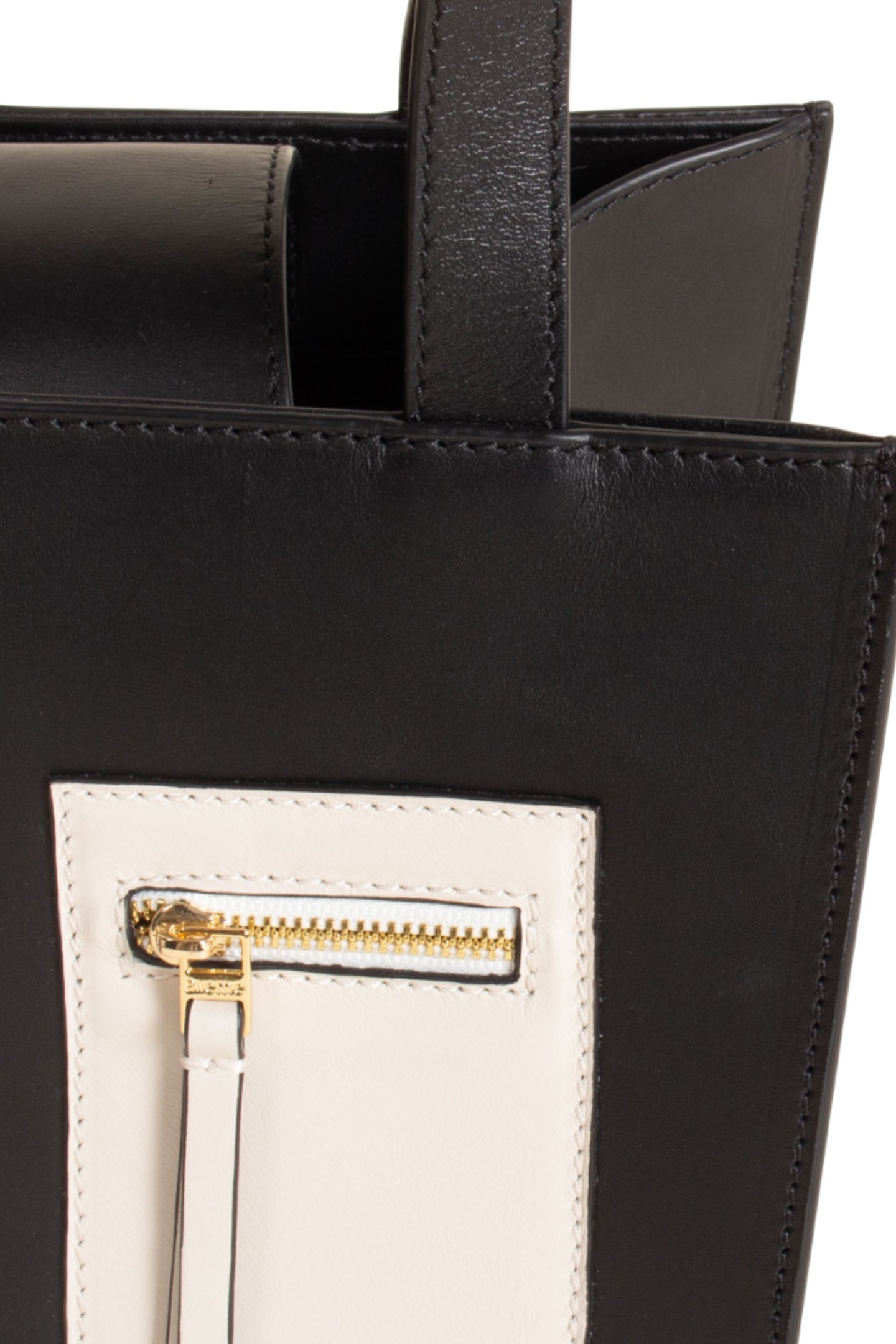 PANDA BAG SMALL LEATHER BLACK/SESAME 4