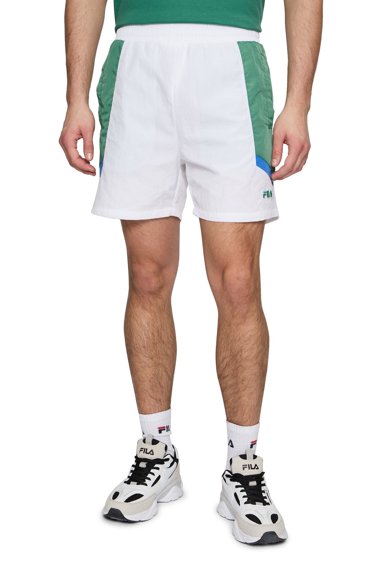 LOCHRISTI LOOSE TRACK SHORTS BRIGHT WHITE-FIR 1