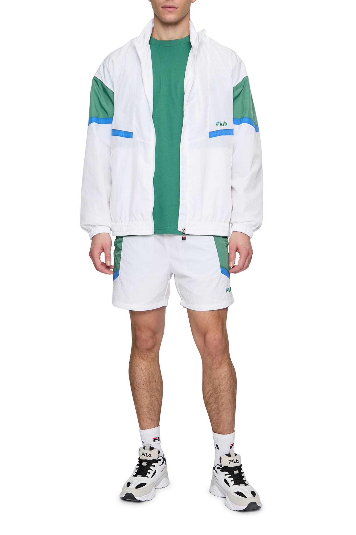 LOCHRISTI LOOSE TRACK SHORTS BRIGHT WHITE-FIR 3