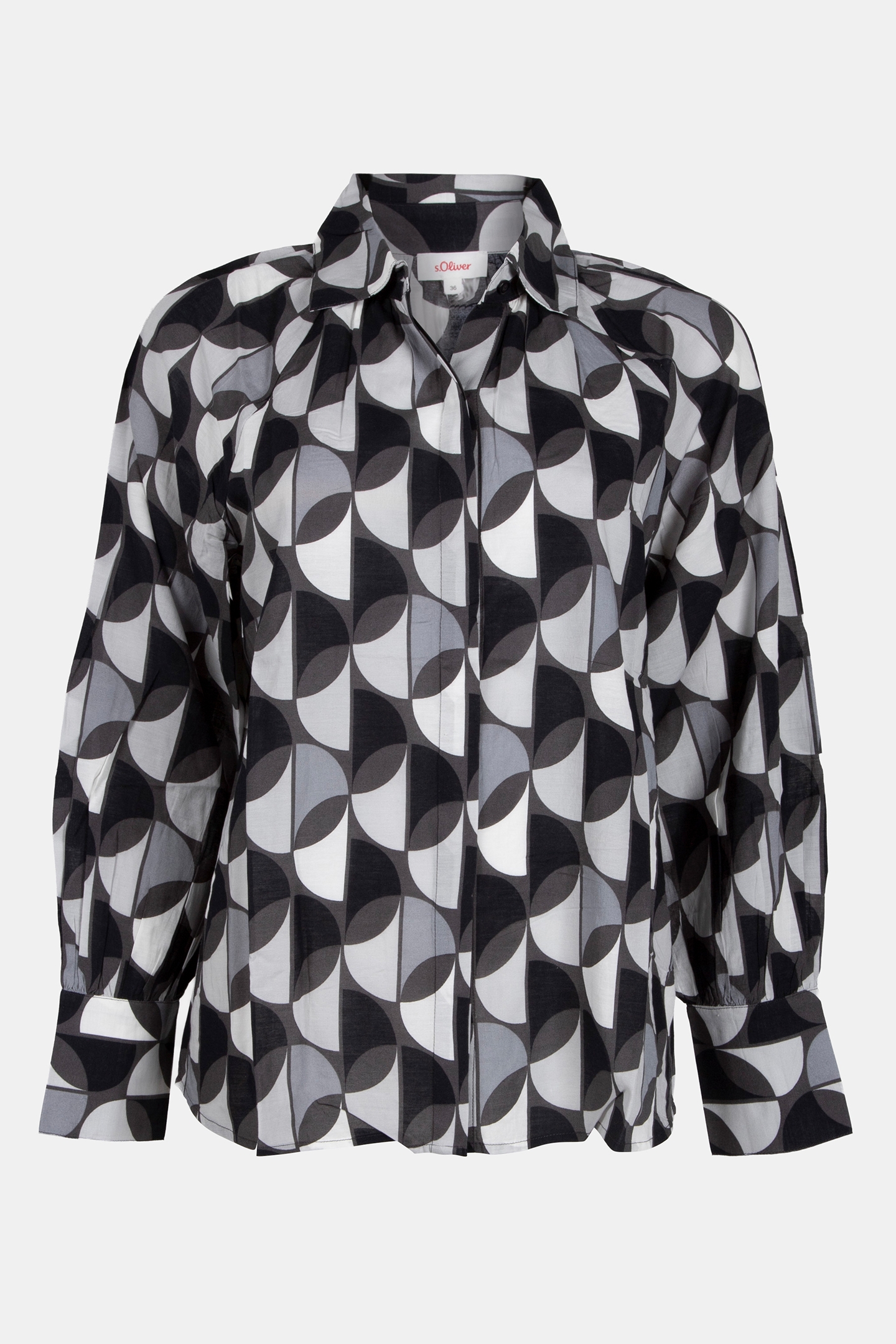 S.OLIVER BLOUSE GREY/BLACK 3