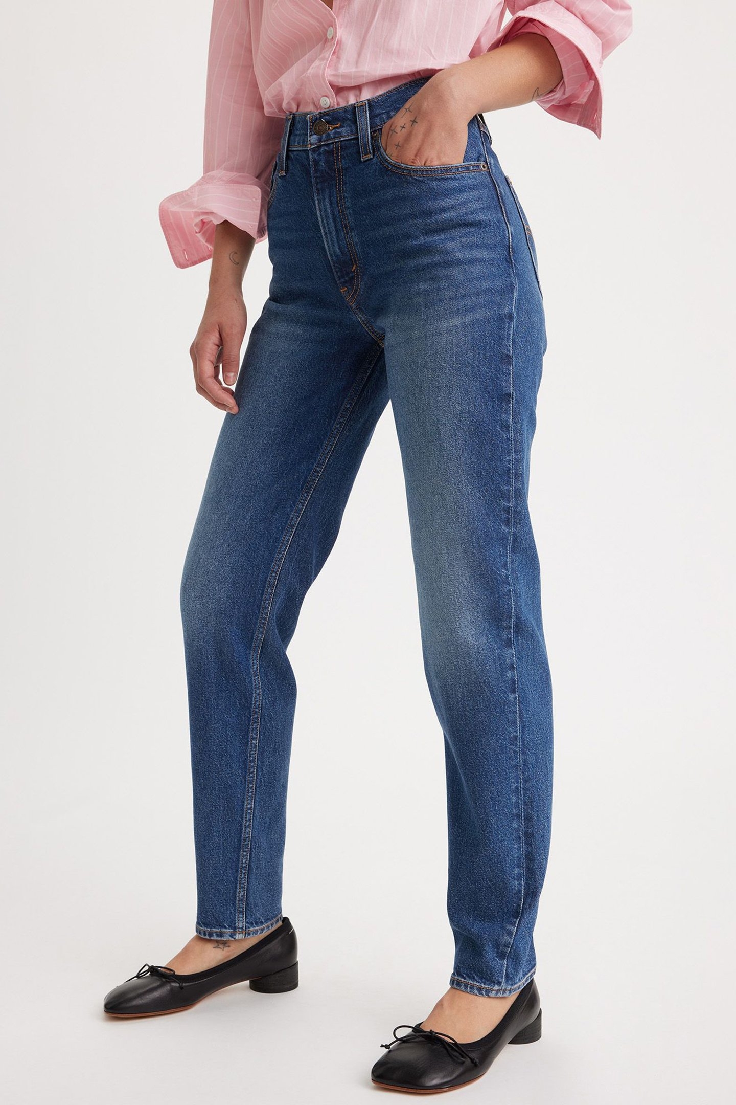 80S MOM JEANS DARK INDIGO 1