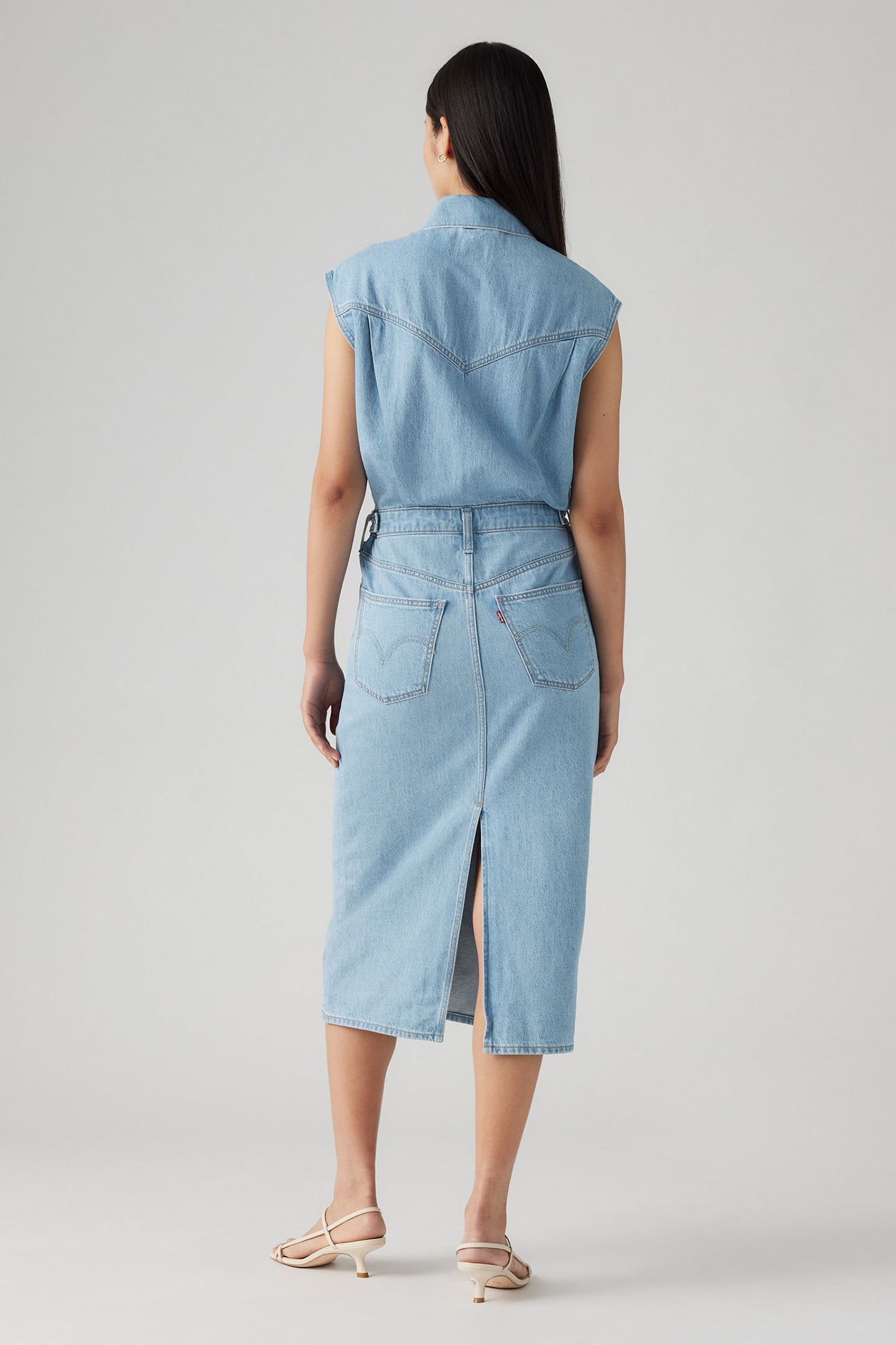 ICONIC SLEEVELESS LIGHTWEIGHT DRESS LIGHT INDIGO 2