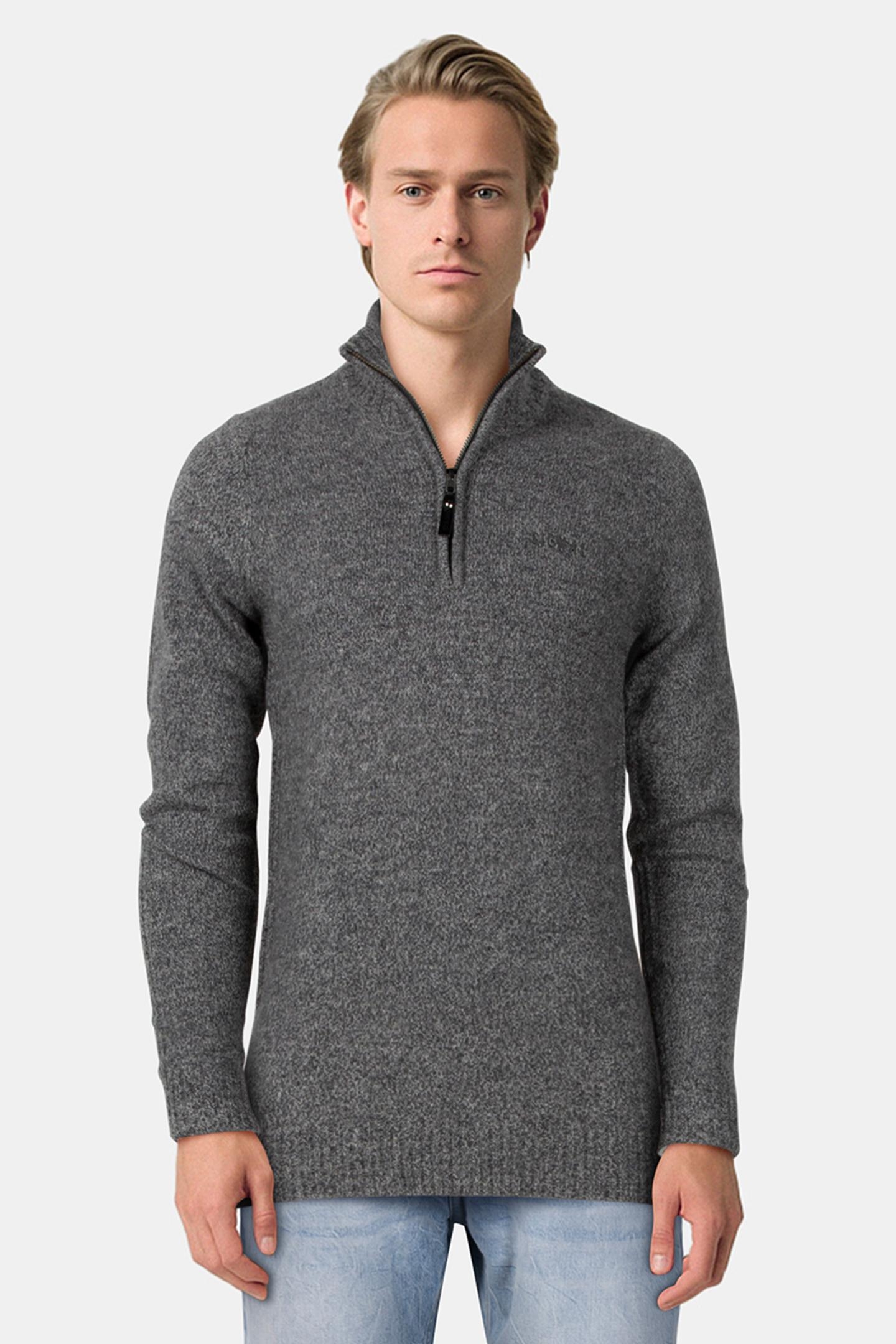 LOUSI KM F24 KNIT GREY MELANGE 1