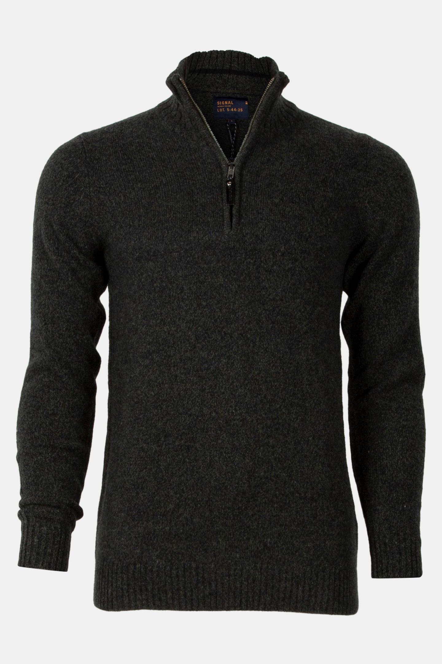 LOUSI KM F24 KNIT DARK GREEN MELANGE 3