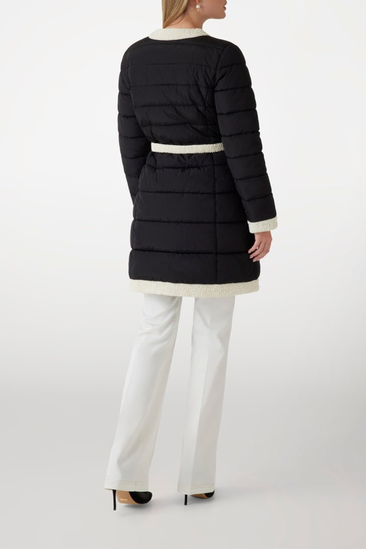 LONG CECILIA BELTED BLACK AND WHITE 3