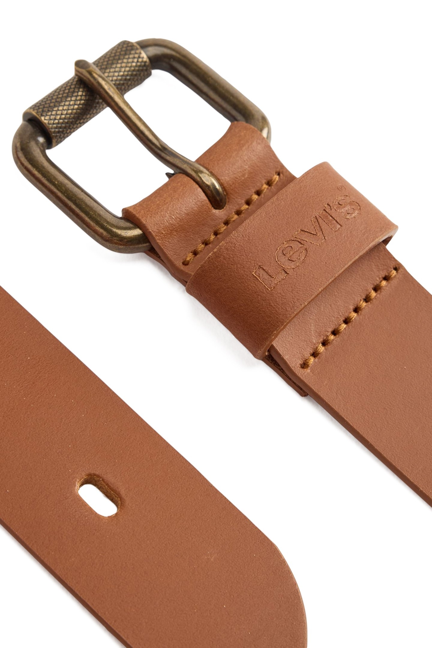 OVAL PERF BELT BROWN 4