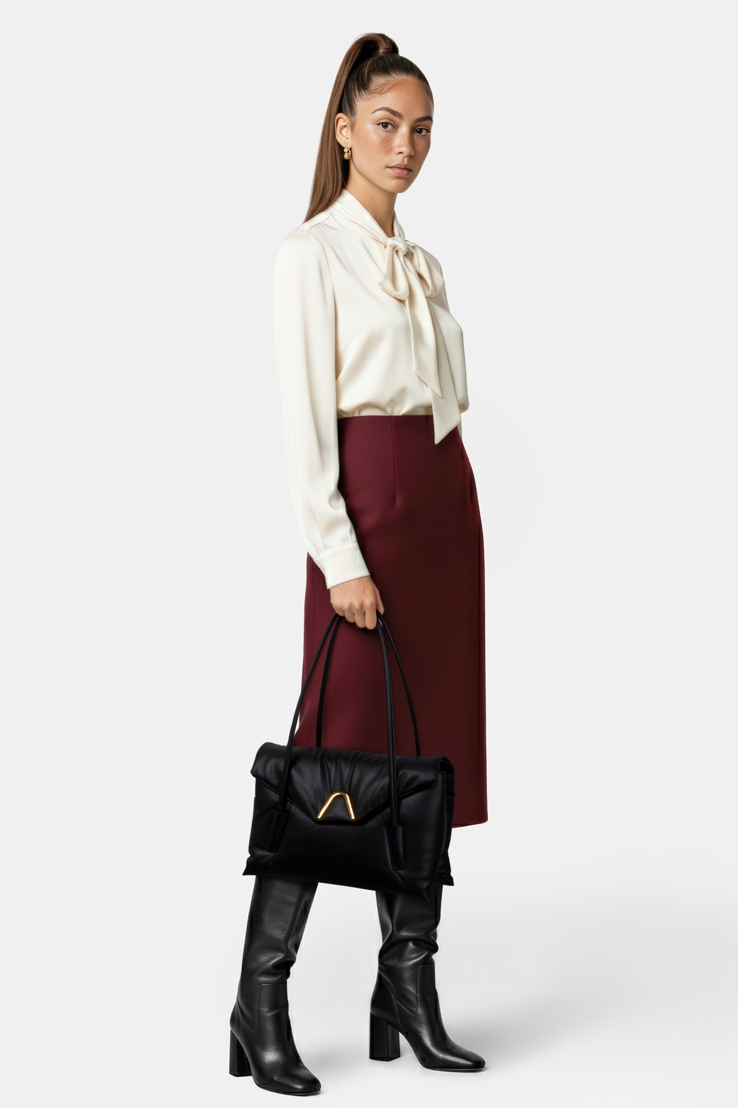 SHOULDER BAG IN PUFFY SMOOTH LEATHER 1