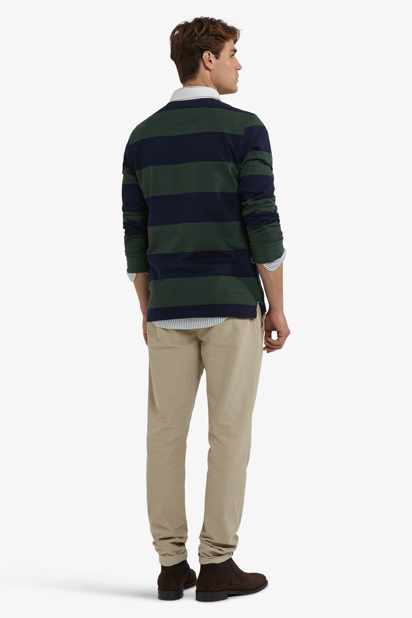 STRIPED RUGBY DARK OLIVE 3