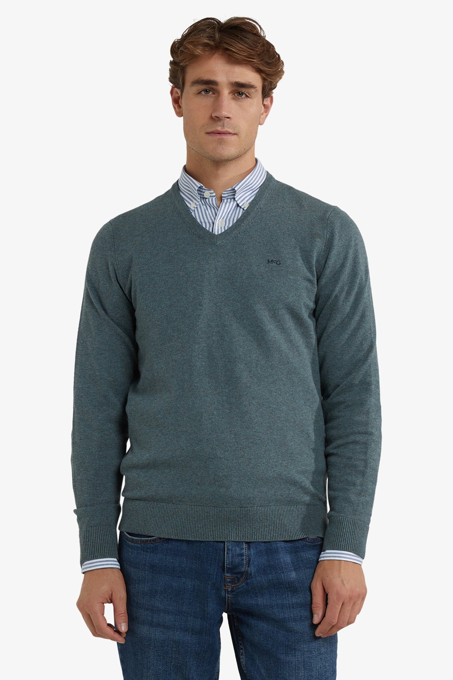 V-NECK SWEATER WINTER SAGE 1