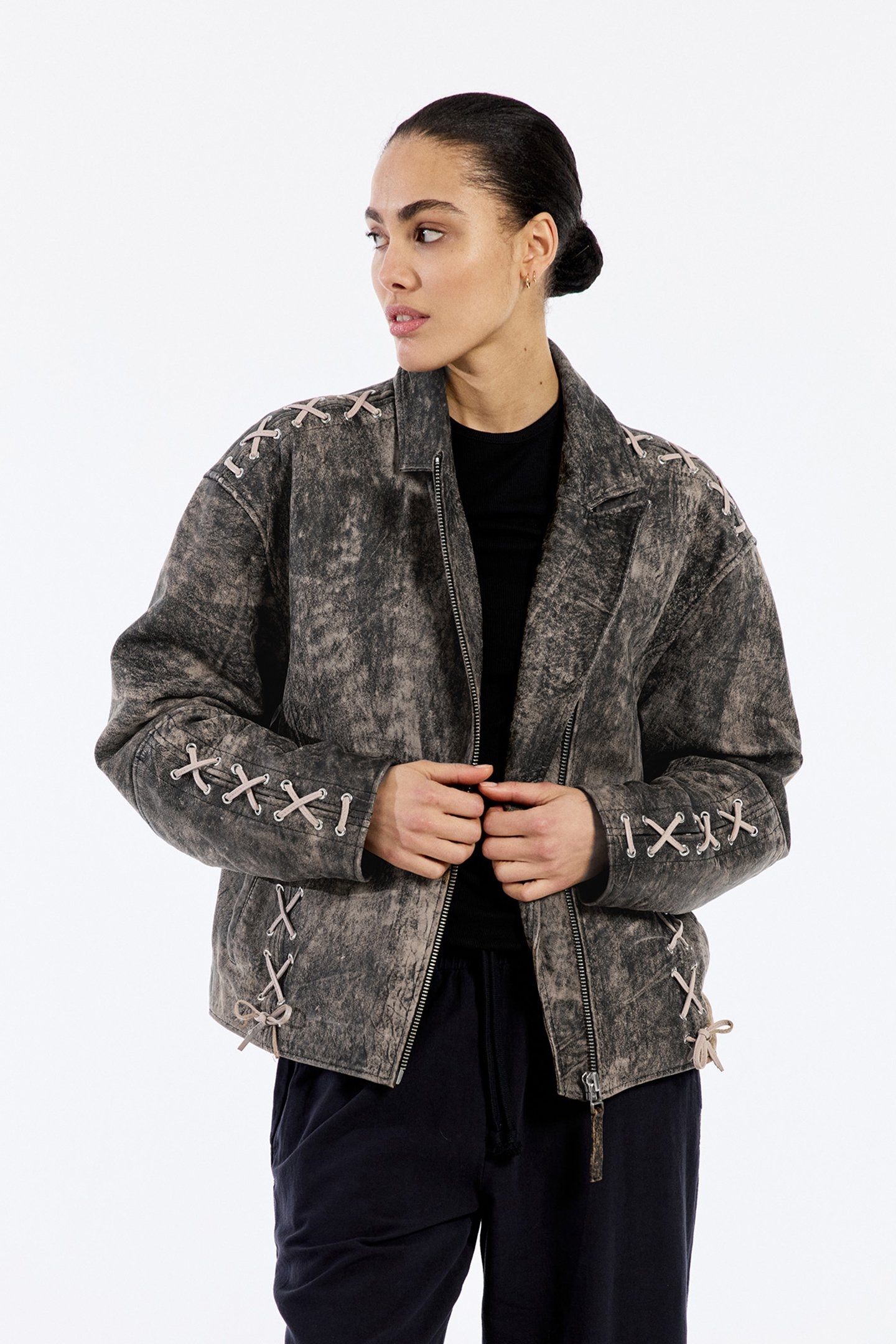 GIGI LEATHER JACKET BLACK 1