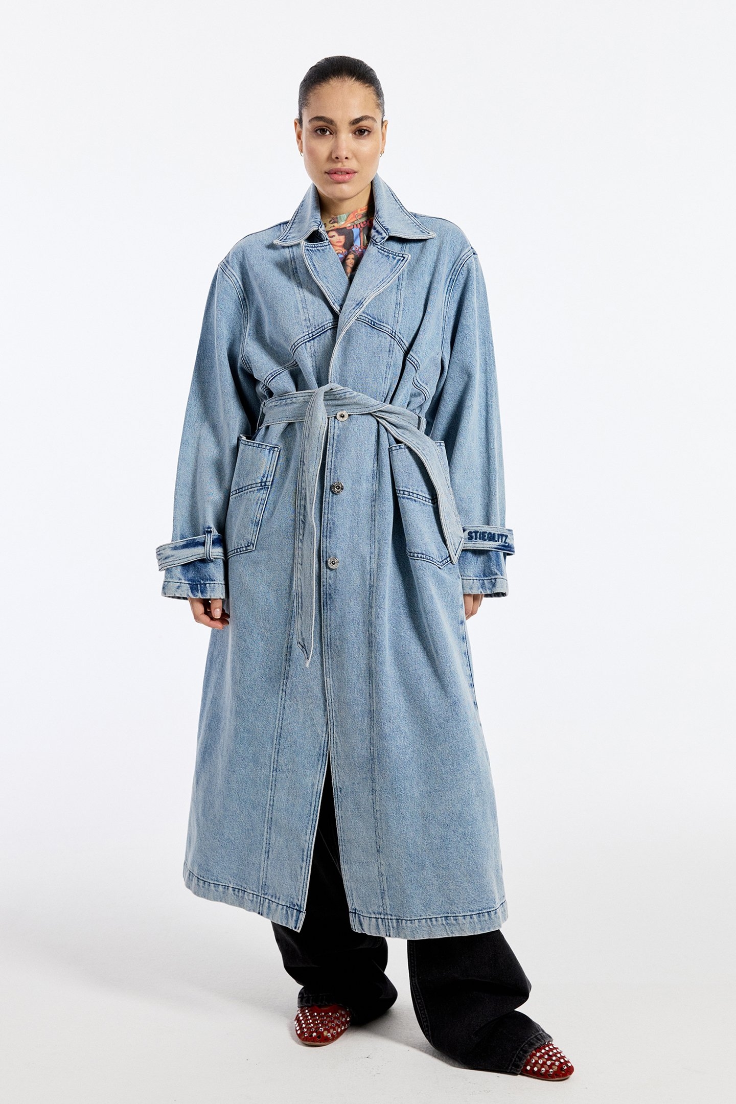 CAZ DENIM TRENCHCOAT BLUE 5