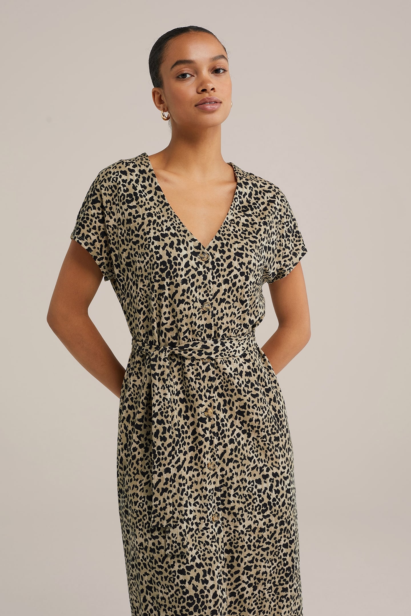 DRESS MIDI LIGHT BROWN 4