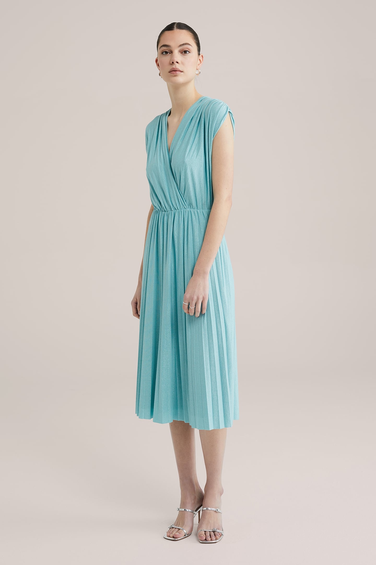 DRESS MID LENGTH ICE BLUE 1