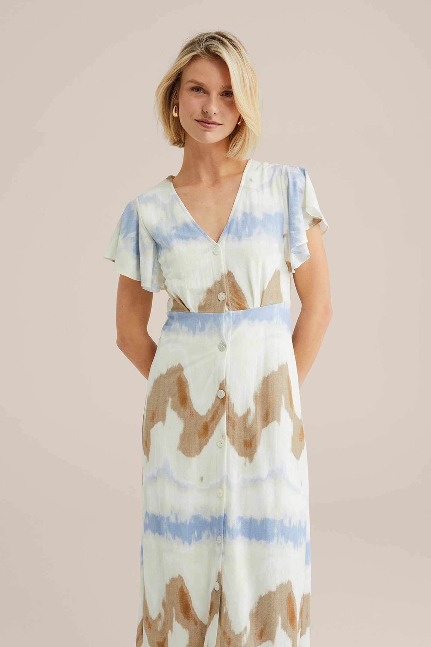 DRESS MID LENGTH BLUE 4