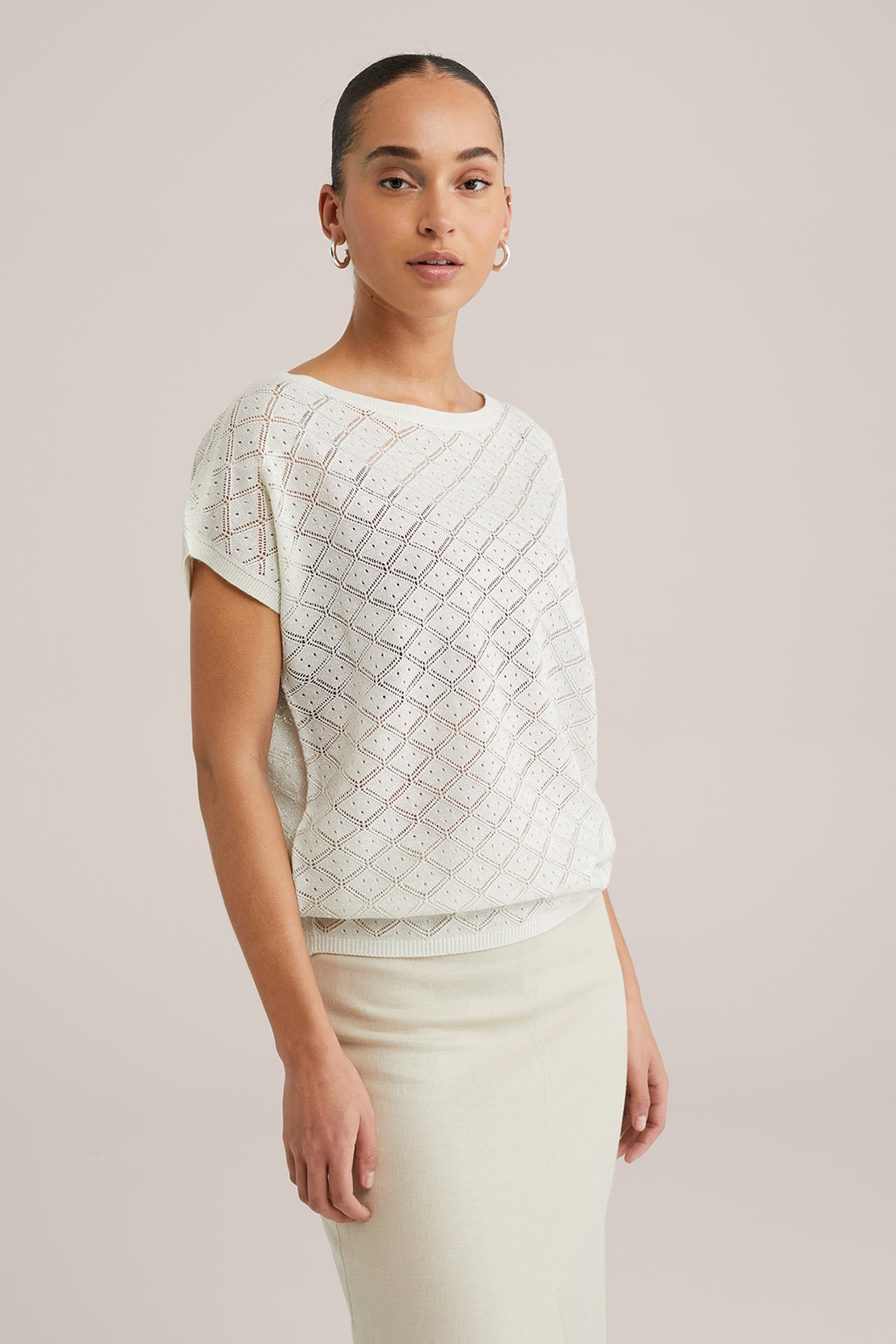 KNITTED PULLOVER OFF-WHITE 1