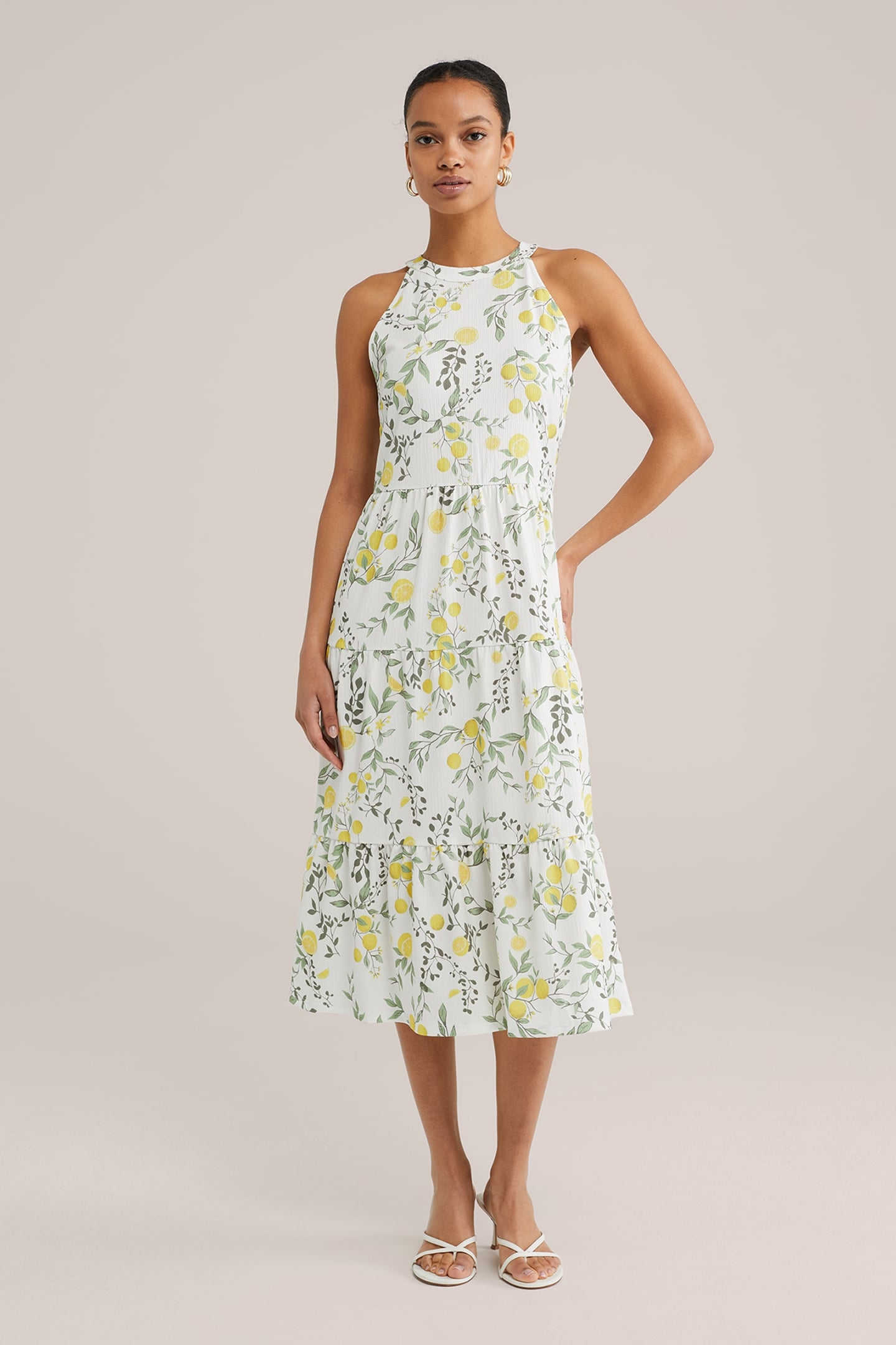 DRESS MID LENGTH YELLOW 1