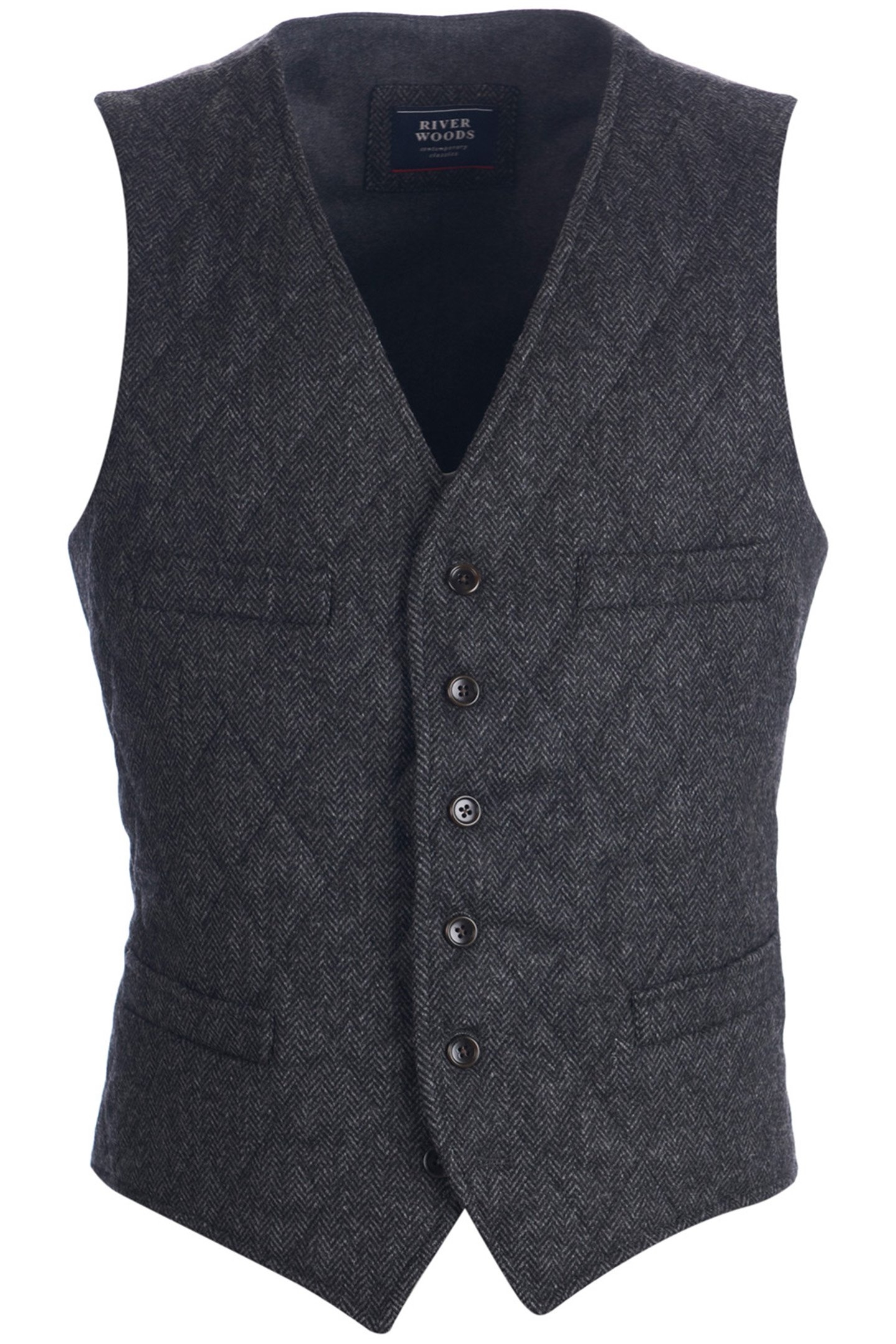 QUITED FULLY LINED GILET GREY 1