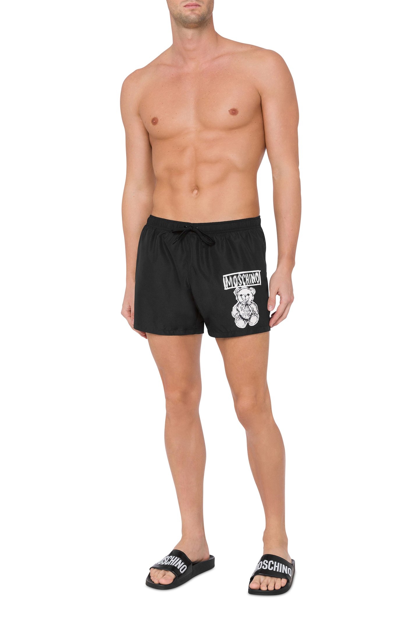 MOSCHINO TEDDY BEAR SWIM SHORTS BLACK 1