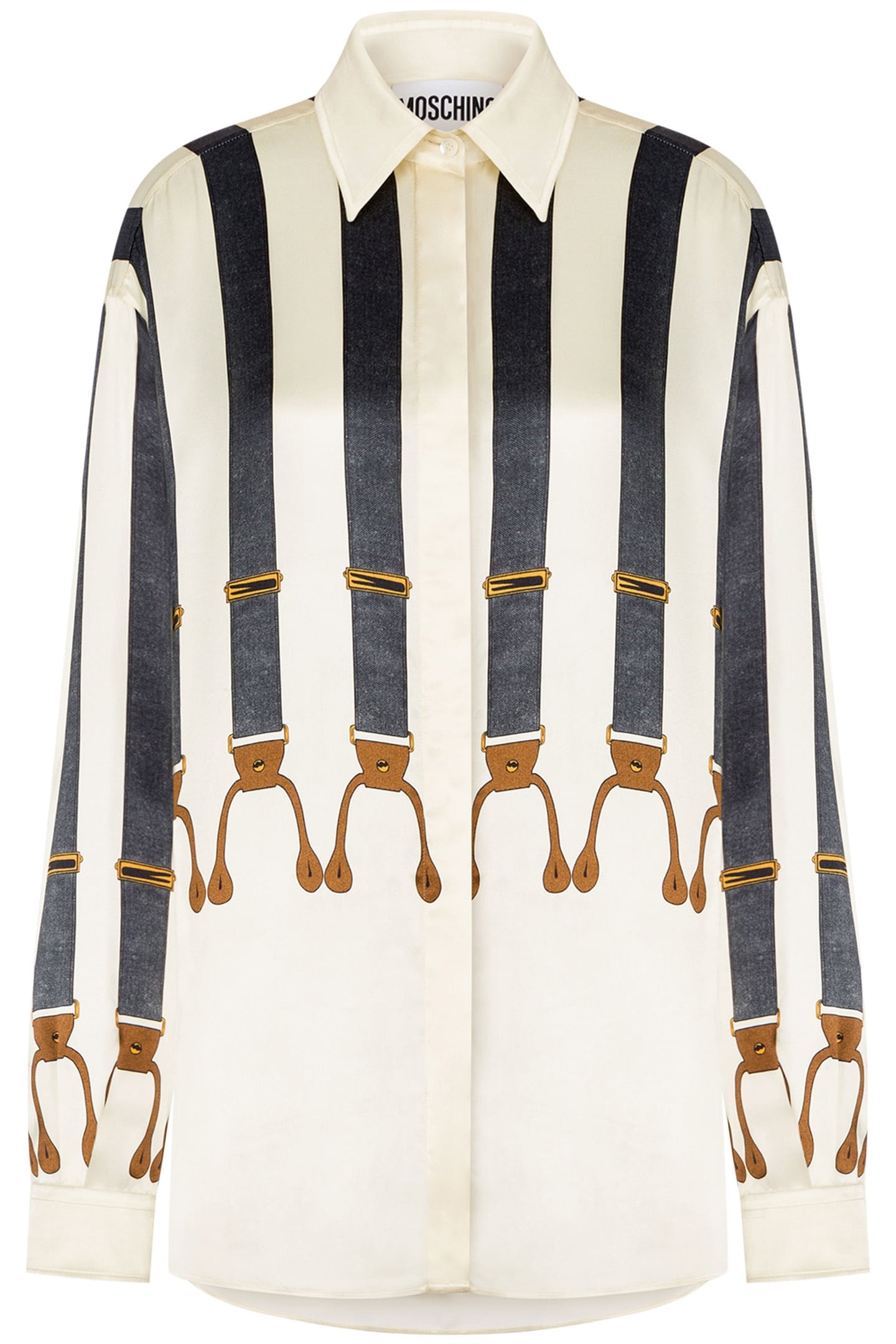 SUSPENDERS PRINT SATIN SHIRT WHITE 3