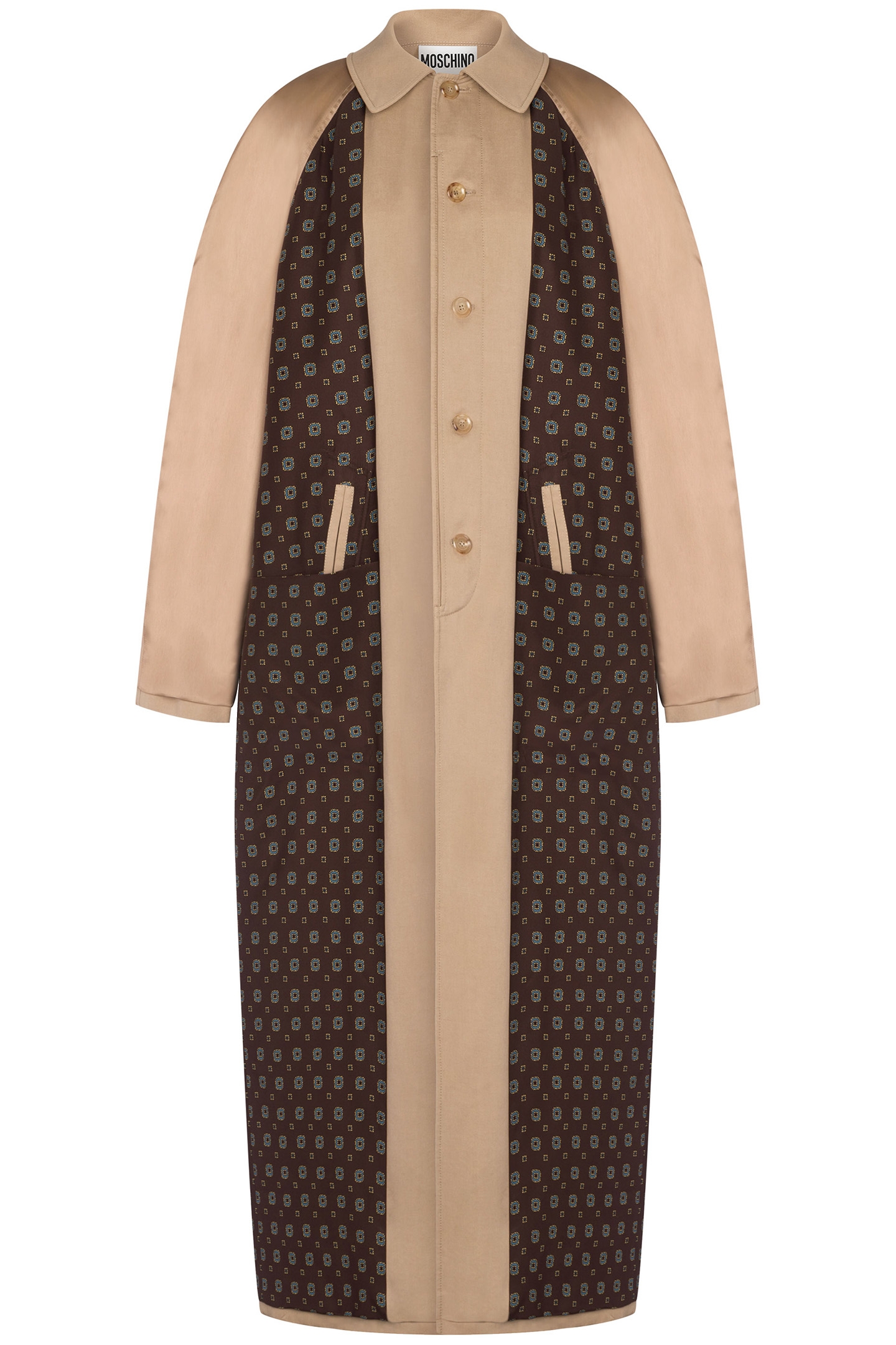 REVERSIBLE TRENCH COAT IN GABARDINE AND SATIN BEIGE 3