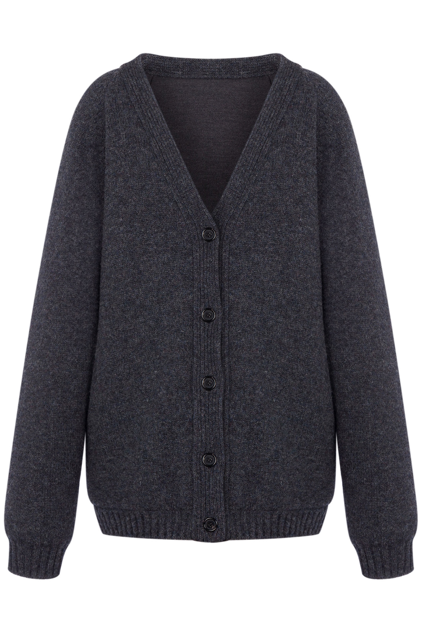 OVERSIZED CARDIGAN IN 100% ENLARGE SHETLAND GREY 3