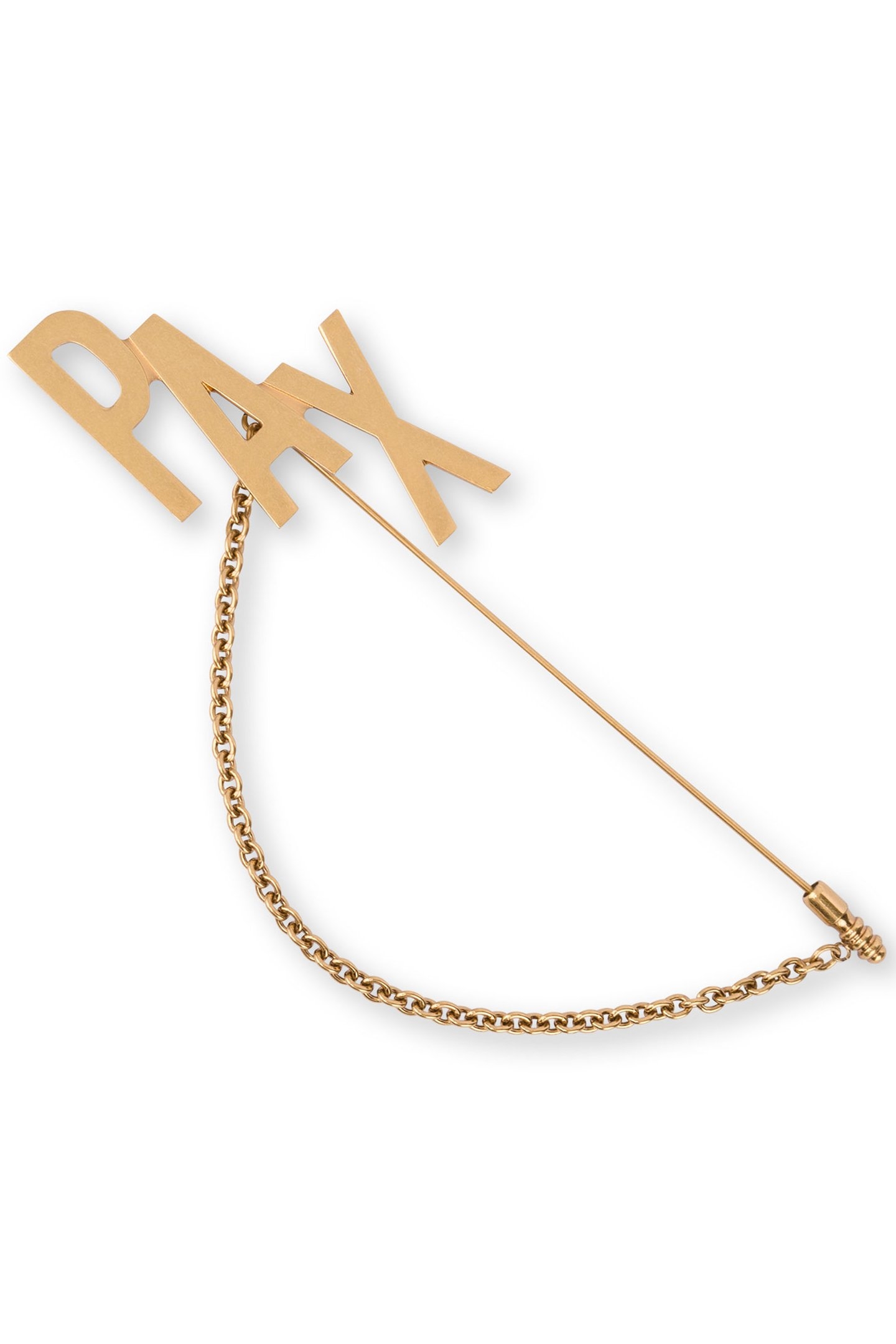 MAXI BROOCH WITH PAX CHAIN GOLD 3