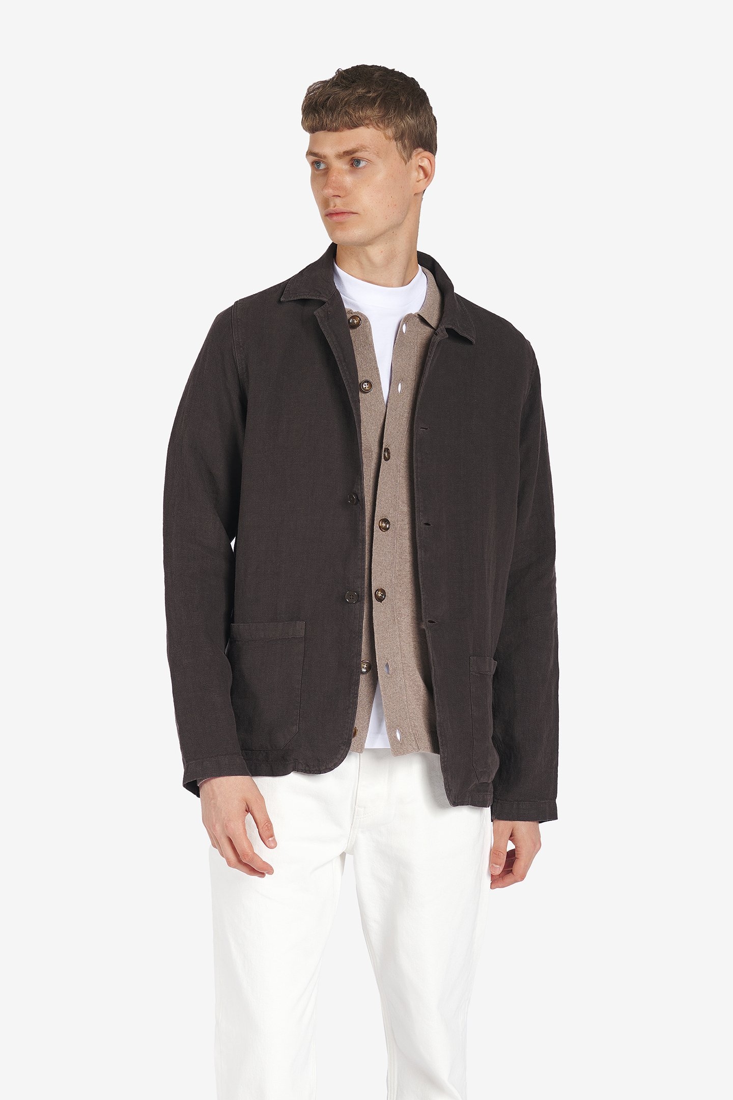 HAMPTON LINEN DARK BROWN 1