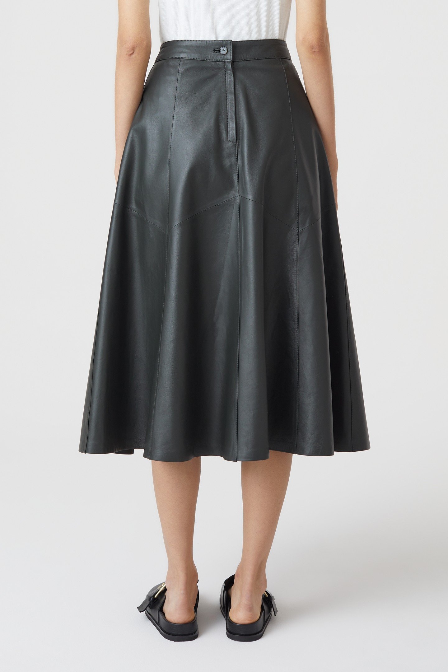 LEATHER SKIRT ARMY GREEN 6