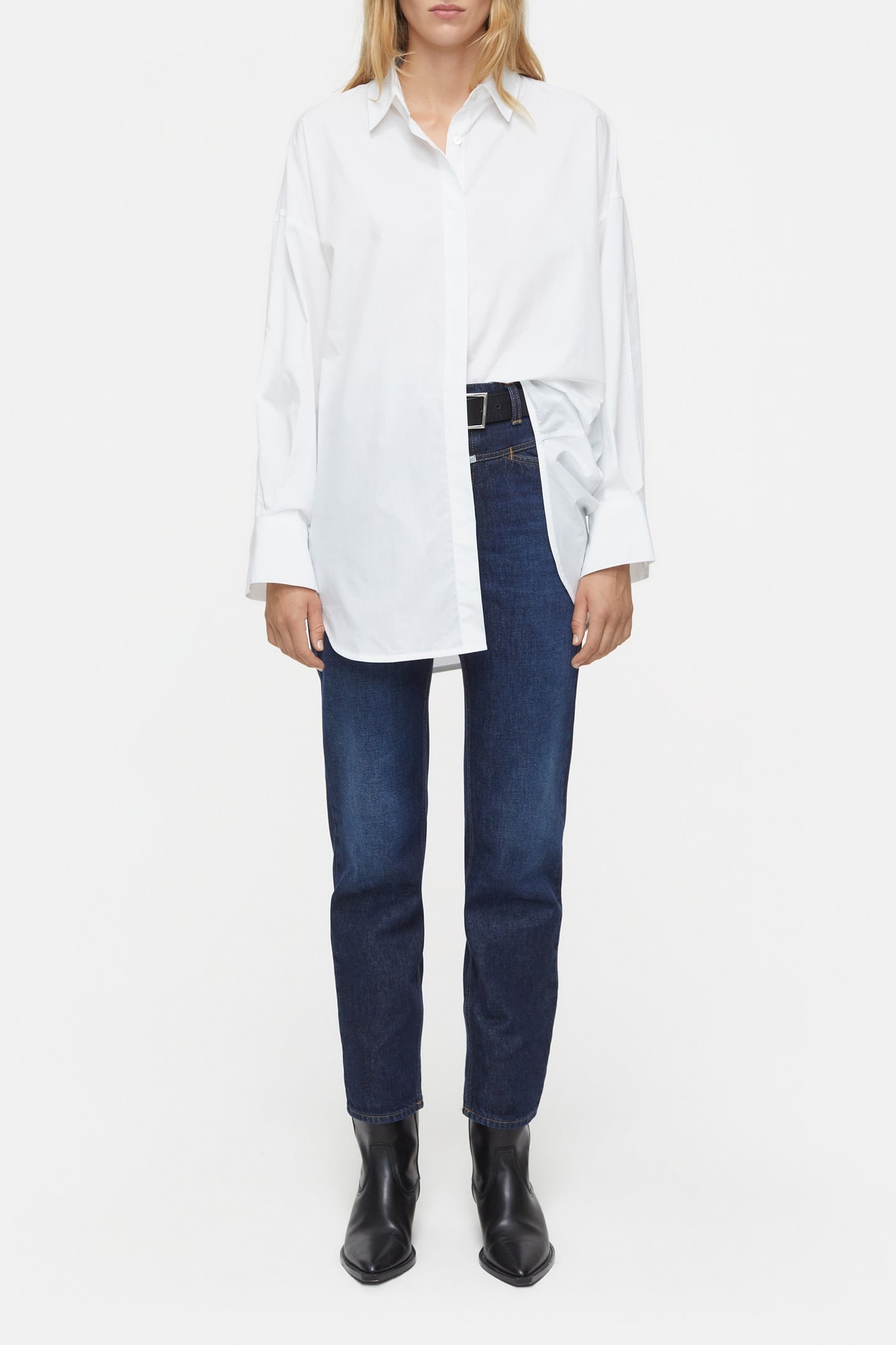 OPEN BACK BLOUSE SHIRT WHITE 1