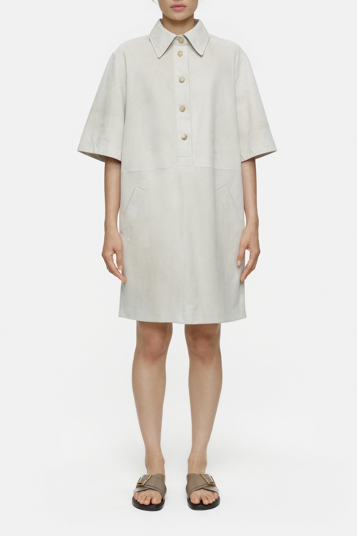 LEATHER DRESS LIMESTONE 1