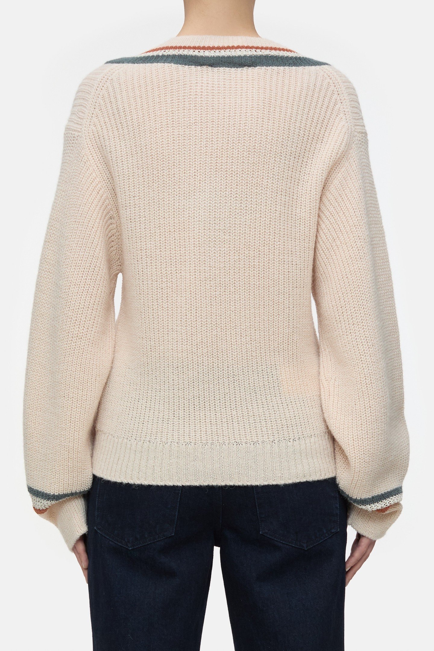 DEEP V-NECK KNITS ALBICOCCA 3