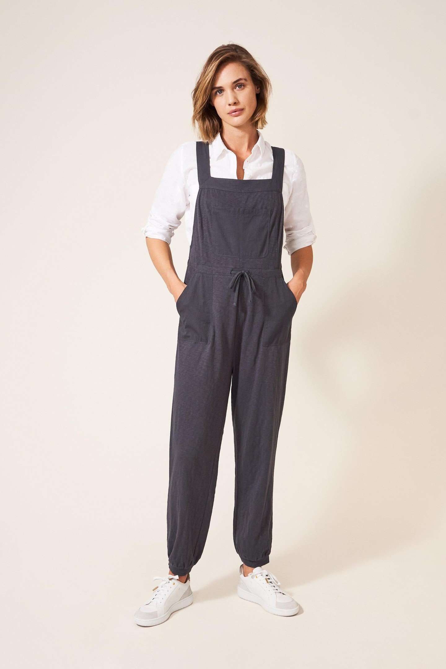 DAPHNE JERSEY DUNGAREE CHARCOAL GREY 1