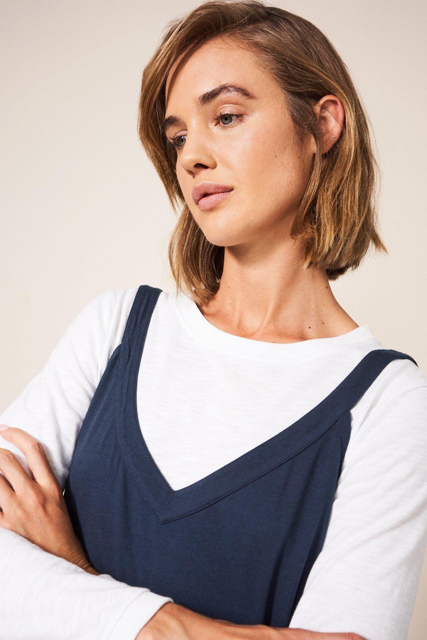 DRAWSTRING JERSEY JUMPSUIT FRENCH NAVY 2