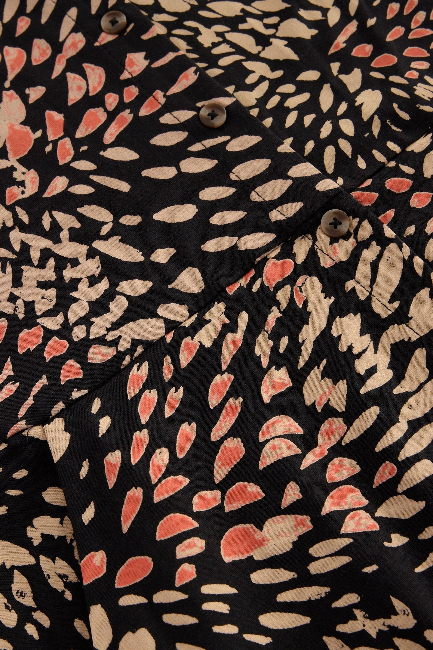 RUA JERSEY SHIRT DRESS BLACK PRINT 4