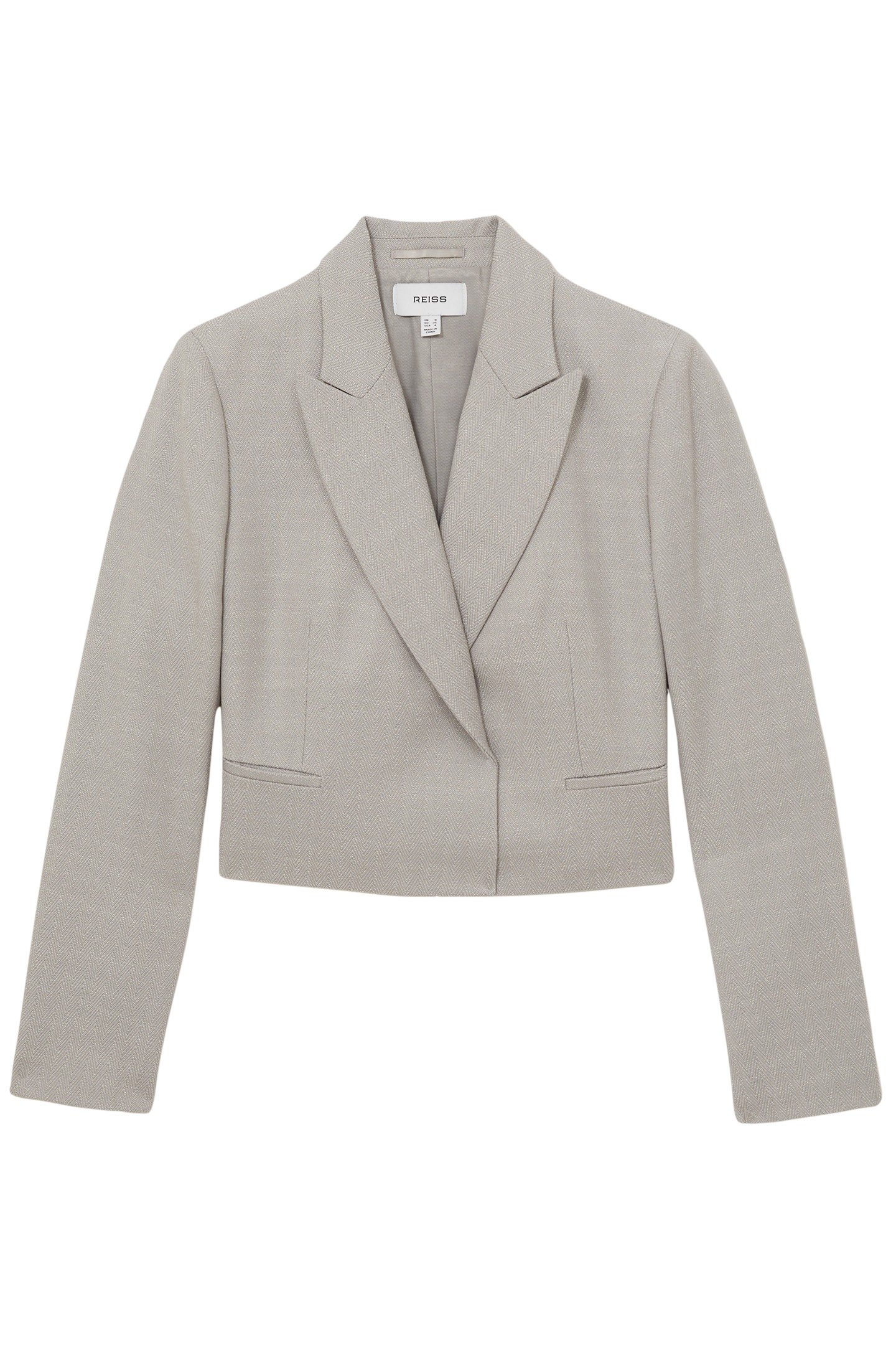 DB TEXTURED CROPPED BLAZER GREY 1