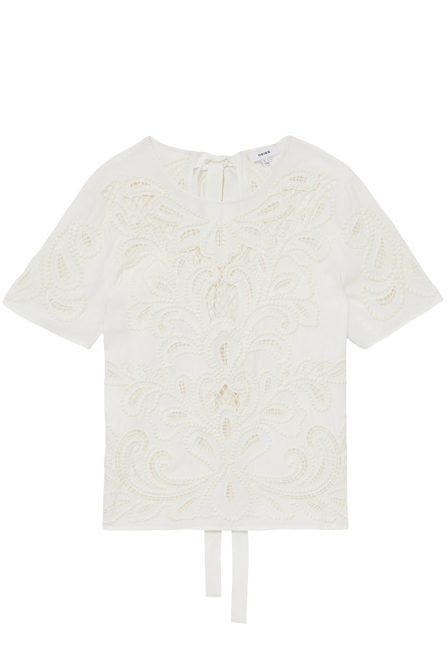FLORAL CUT OUT TOP IVORY 4
