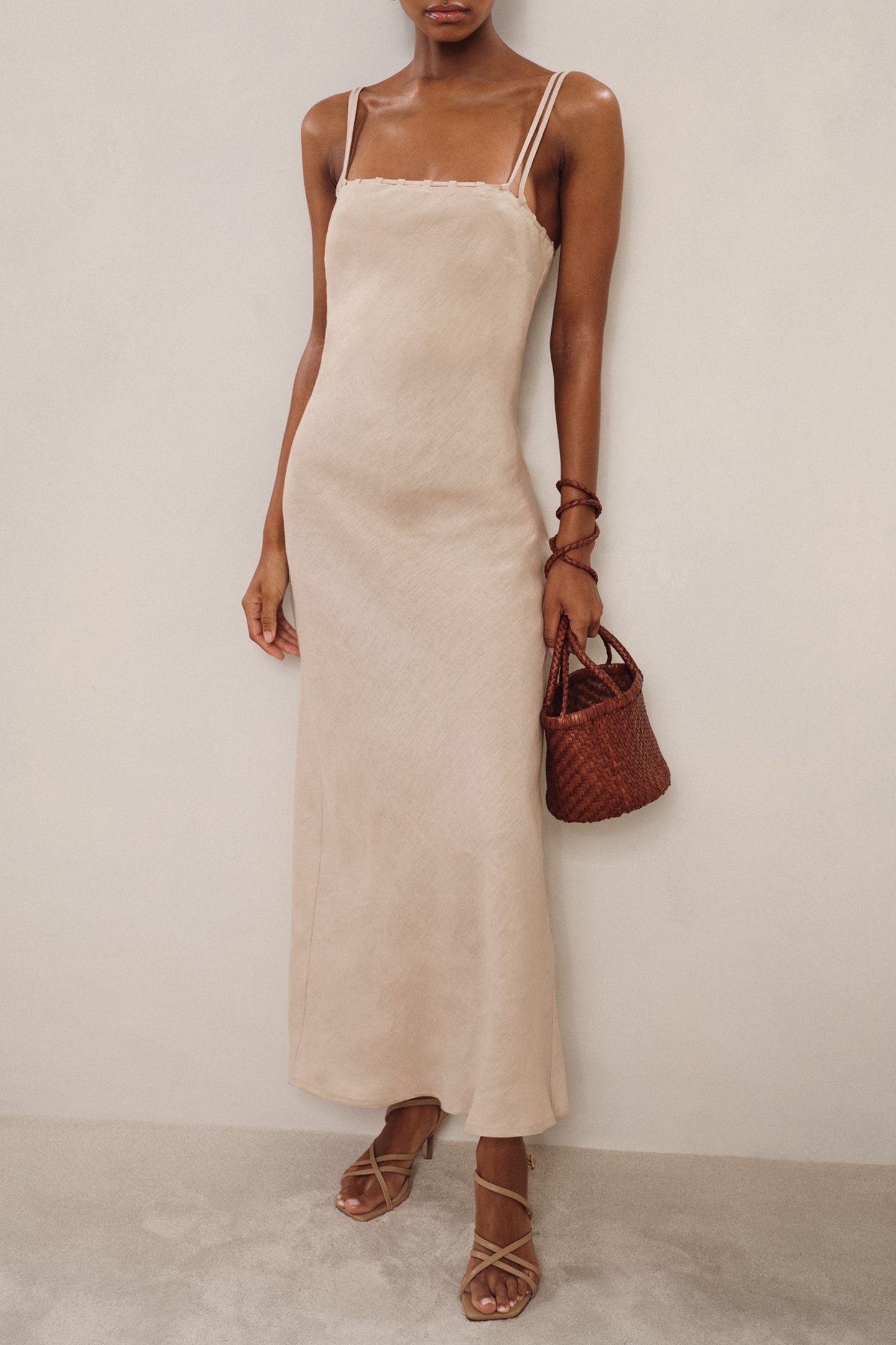 LINEN SLIP DRESS NEUTRAL 1
