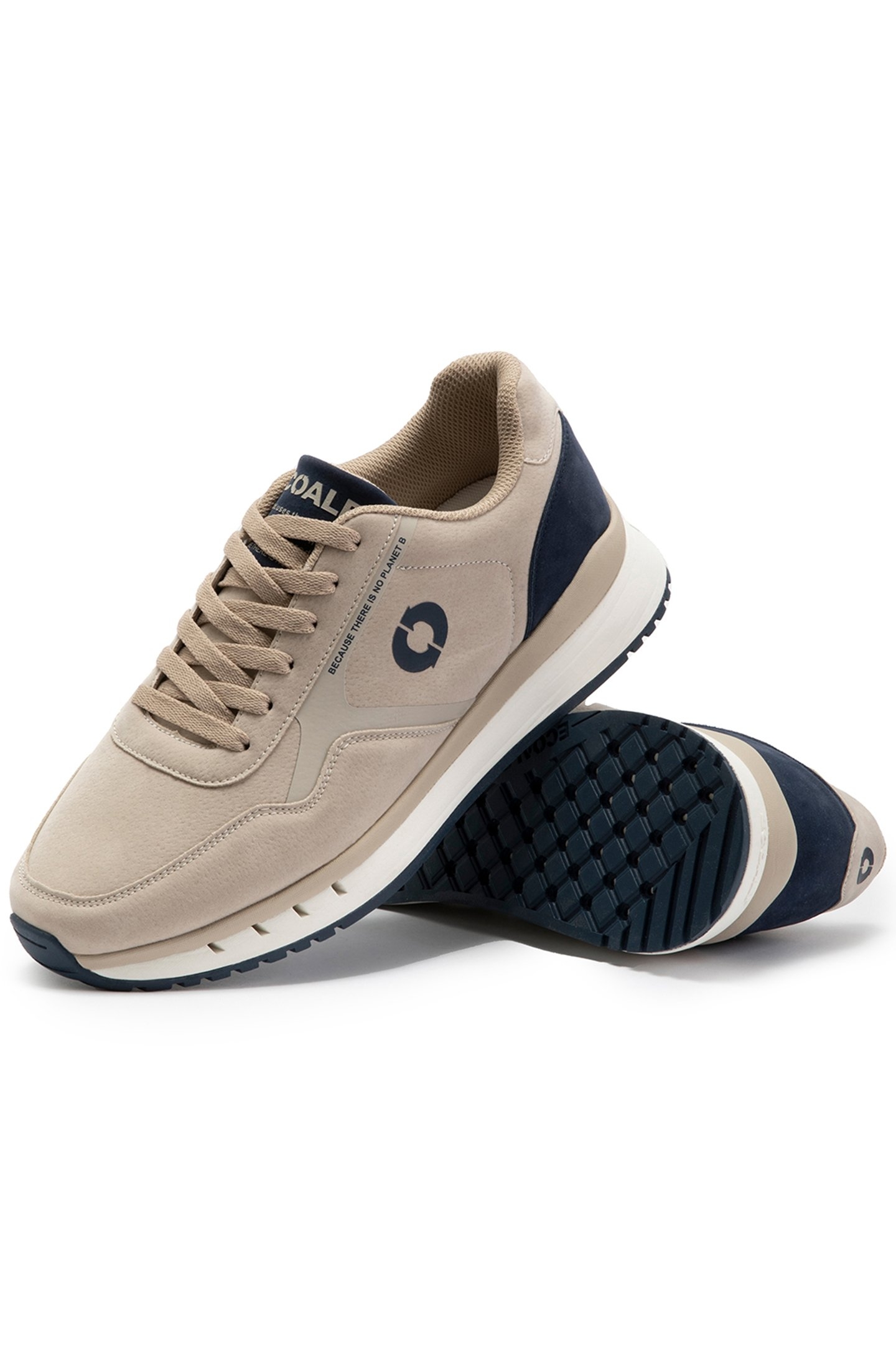 CERVINOALF LEATHER SNEAKERS SAND/NAVY 4