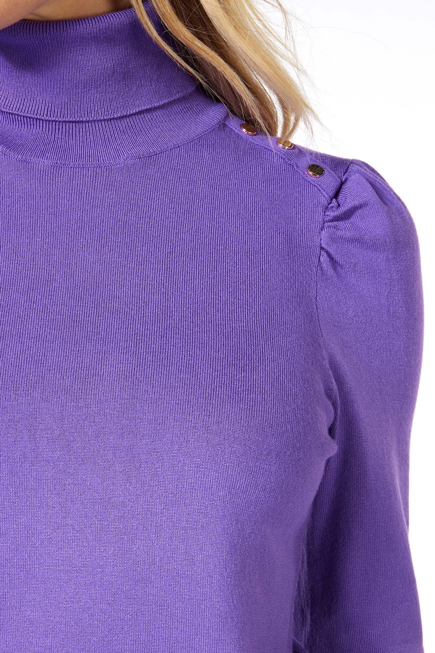 SWEATER FANCY DETAIL SHLDR BASIC KNIT DEEP LAVENDER 8