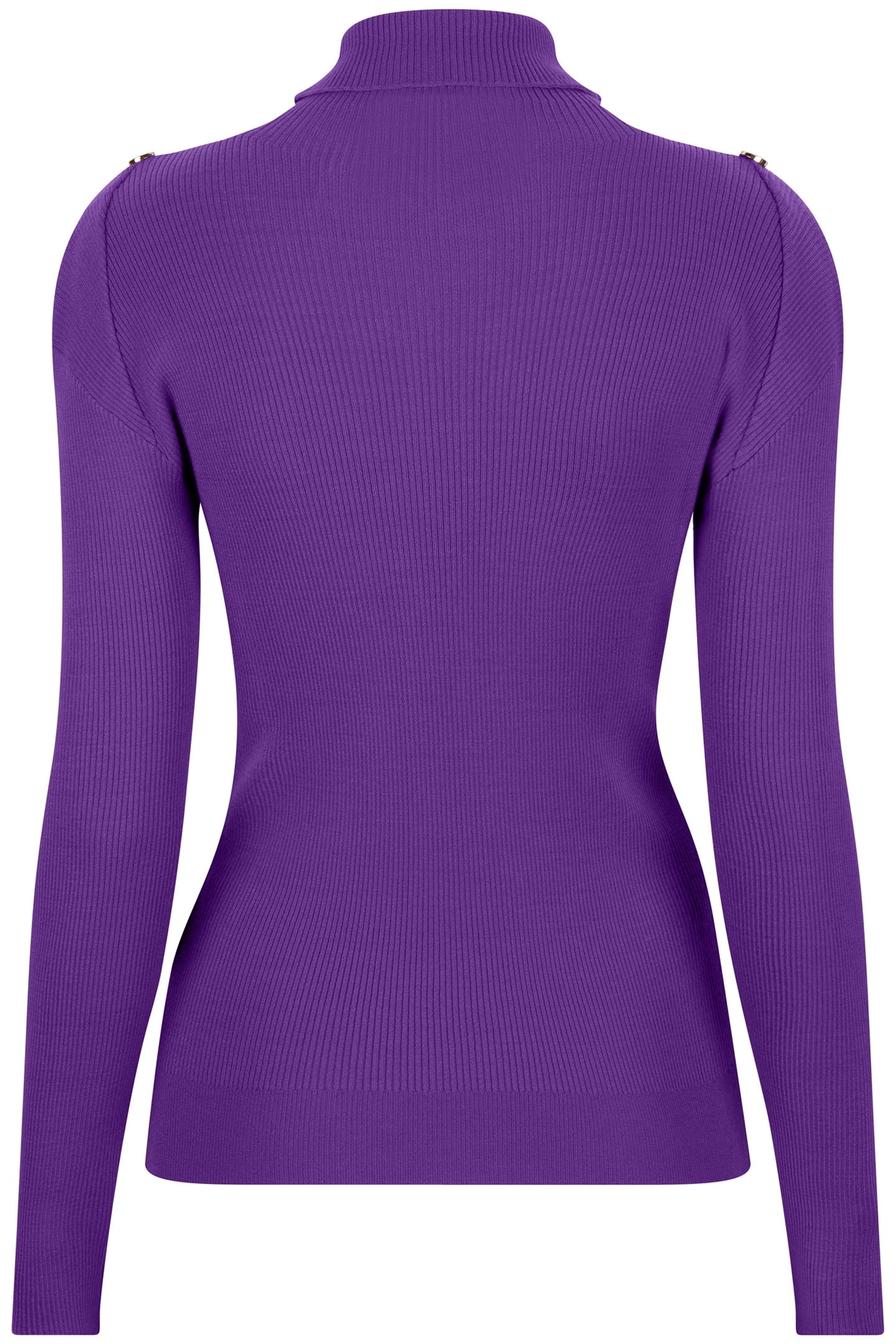 TOP RIB SLV/LSS BUTTONS COL DEEP LAVENDER 2